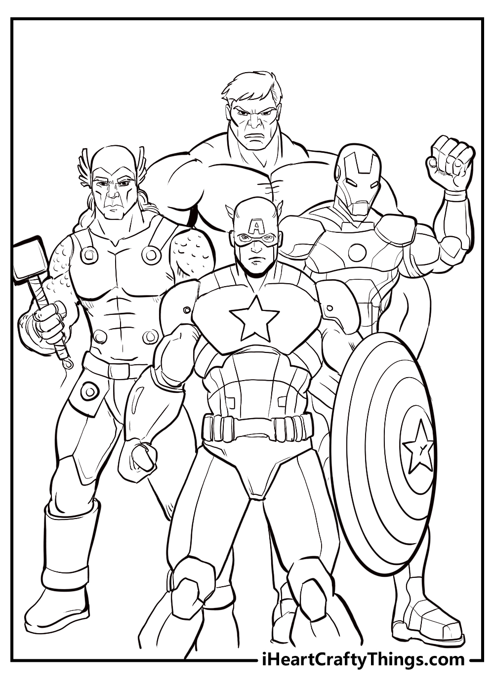 original avengers coloring pages