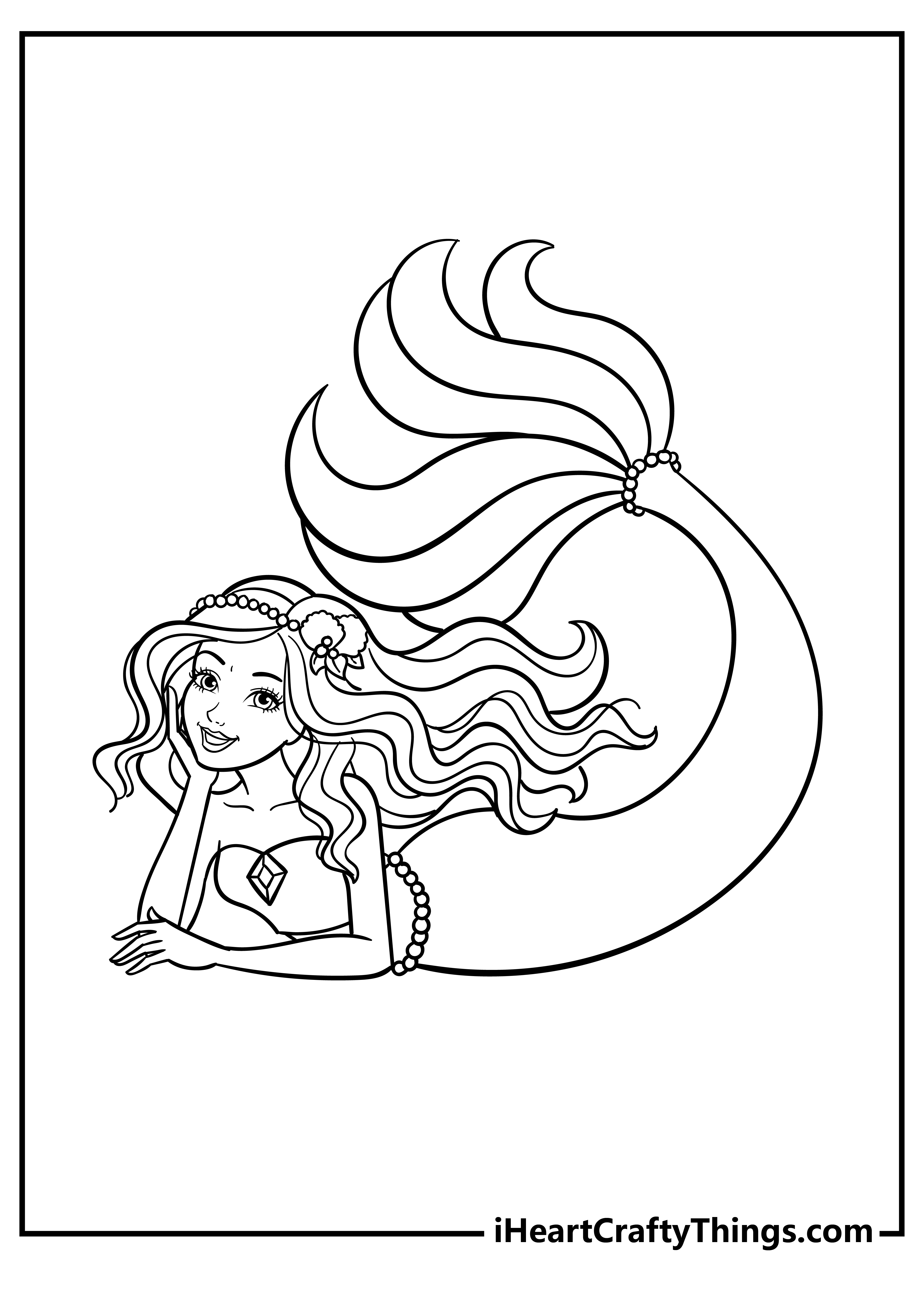 free barbie mermaid coloring pages print