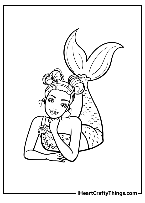 Barbie Mermaid Coloring Pages (100% Free Printables)