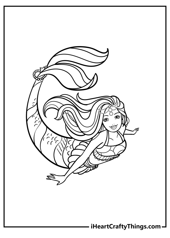 Printable Barbie Mermaid Coloring Pages (Updated 2023)