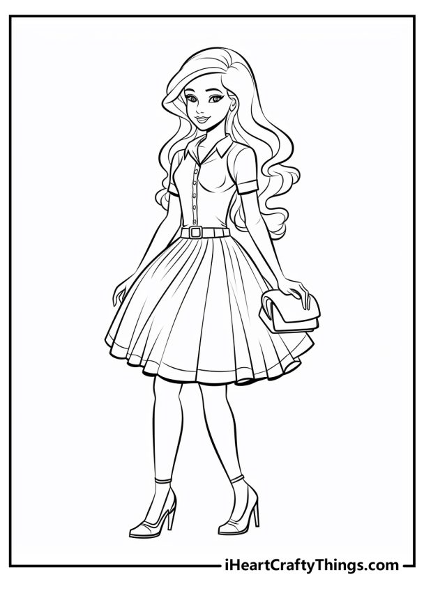 Barbie Coloring Pages (100% Free Printables)