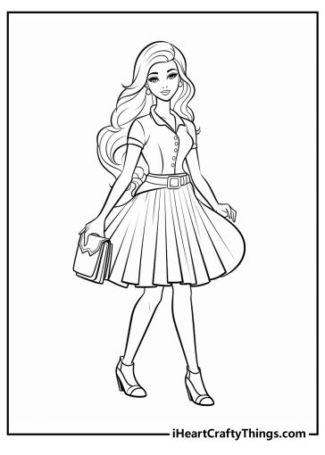 Barbie Coloring Pages (100% Free Printables)