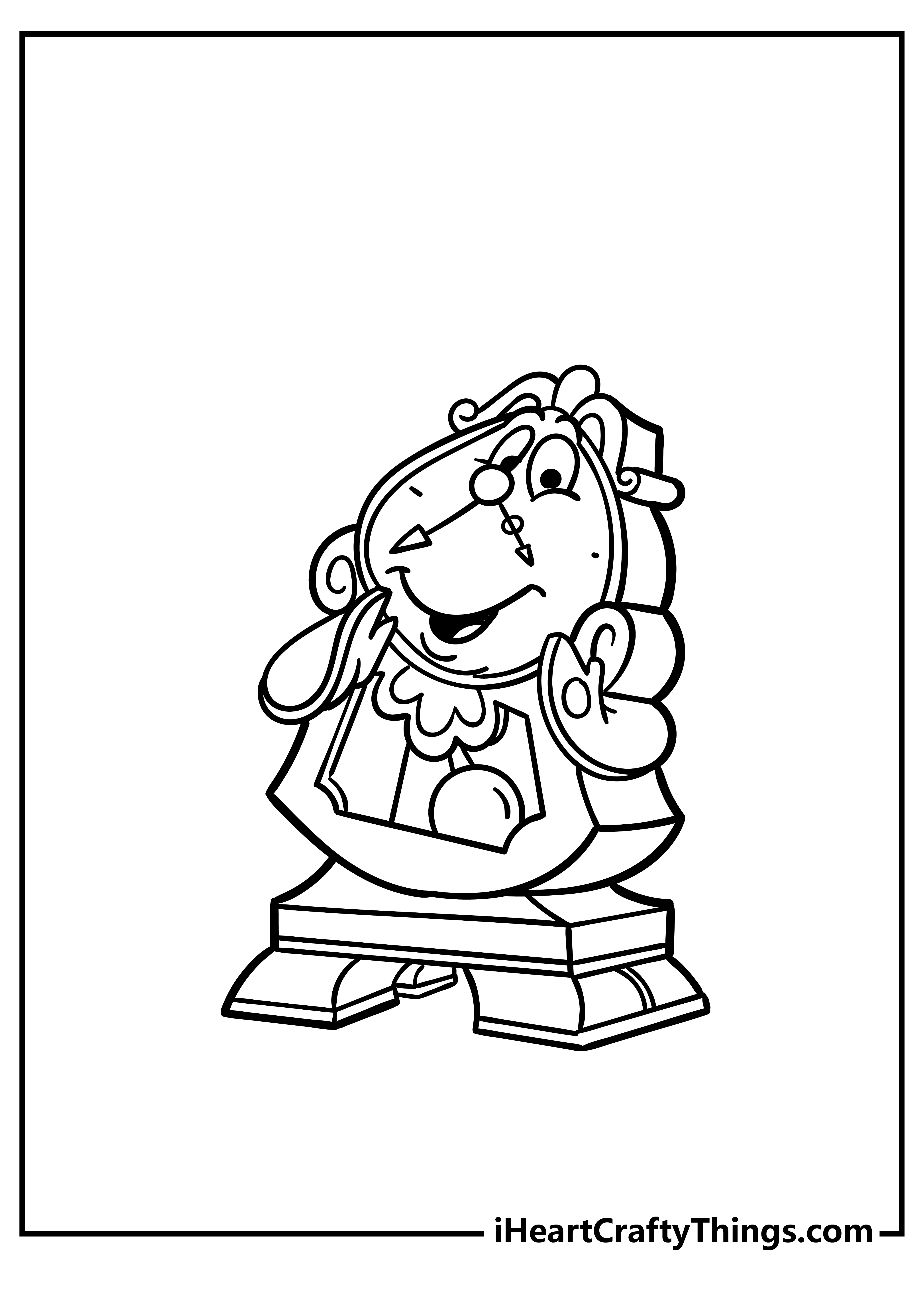Beauty and the Beast Easy Coloring Pages 