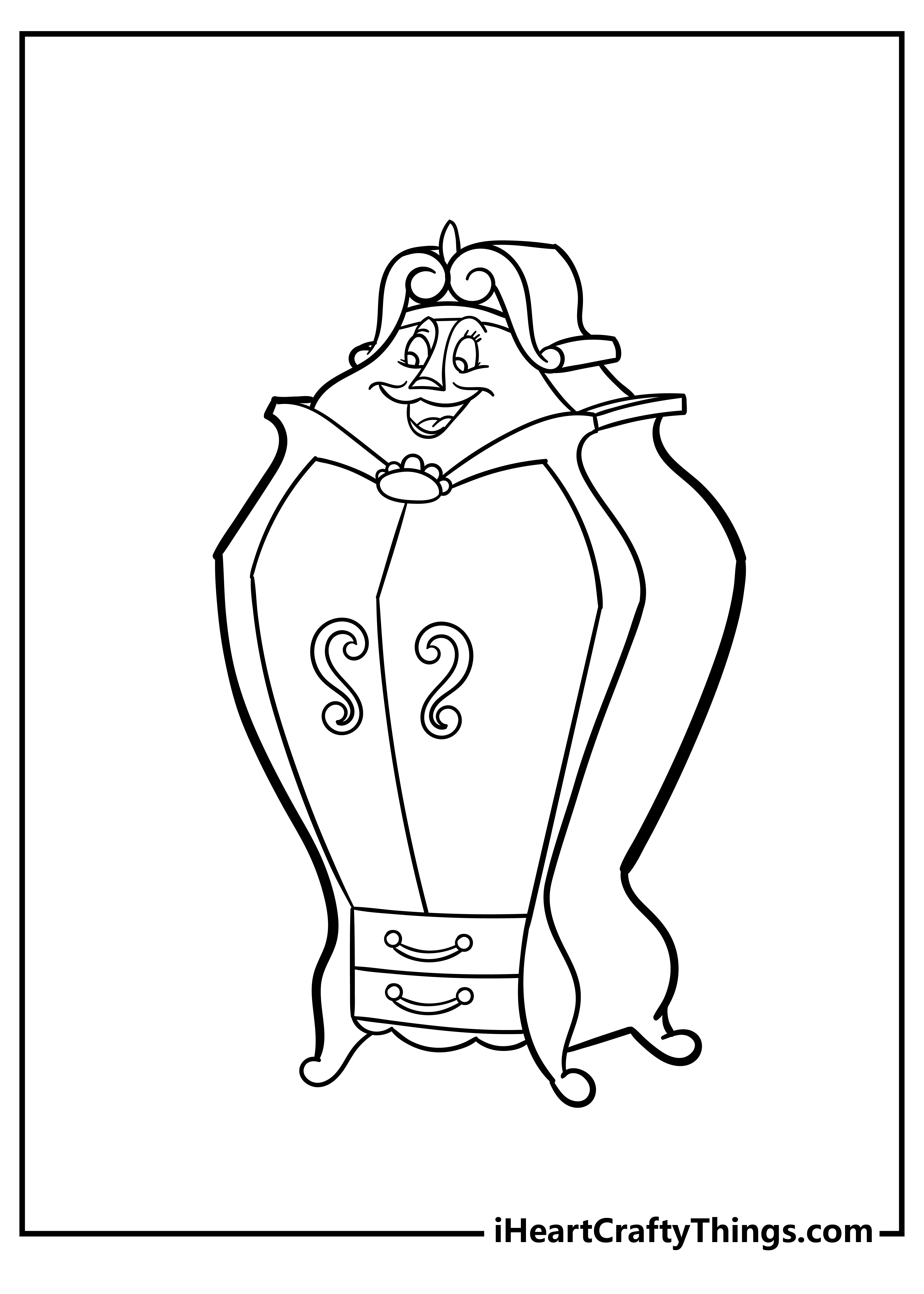 Beauty and the Beast Easy Coloring Pages