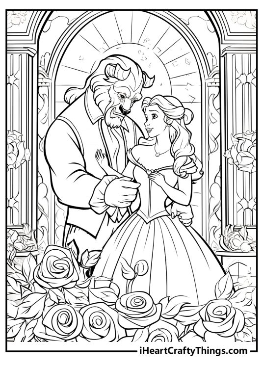 Beauty And The Beast Coloring Pages (100% Free Printables)