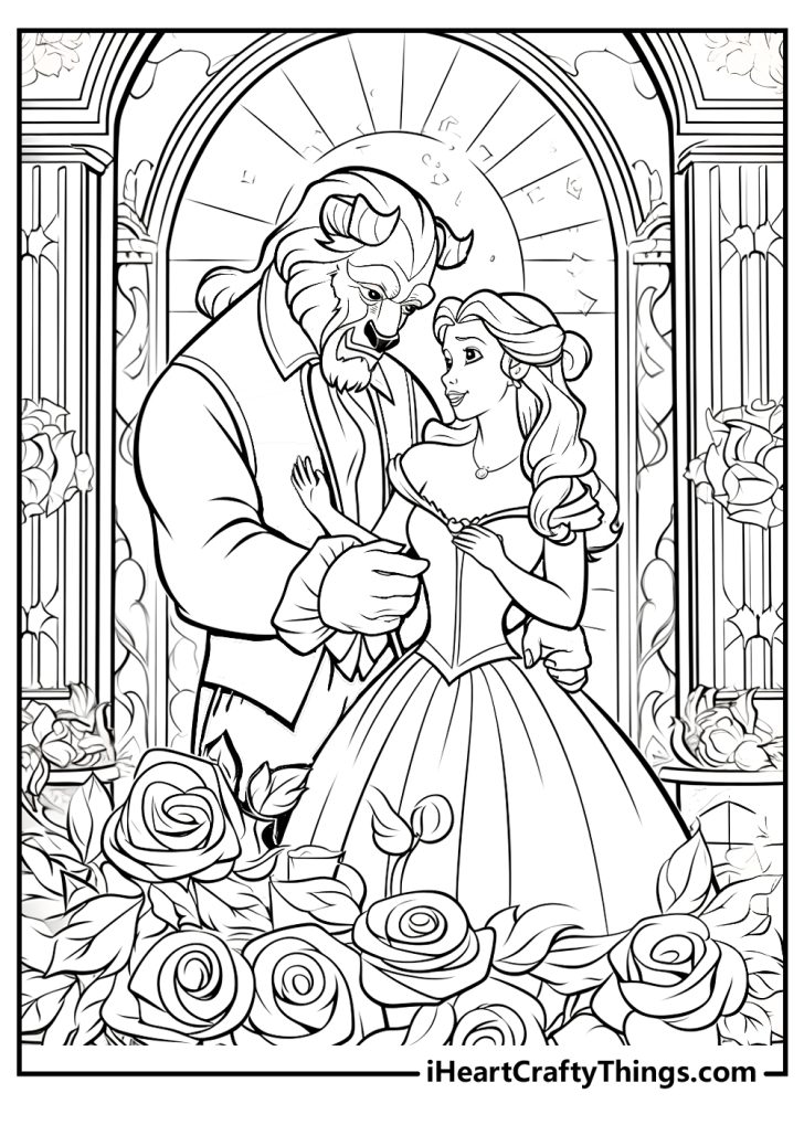 Beauty And The Beast Coloring Pages (100% Free Printables)