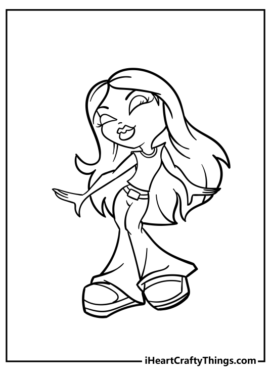 Bratz Coloring Book: 50+ coloring pages, on single side pages, with a  variety of Bratz movie characters and scenes.