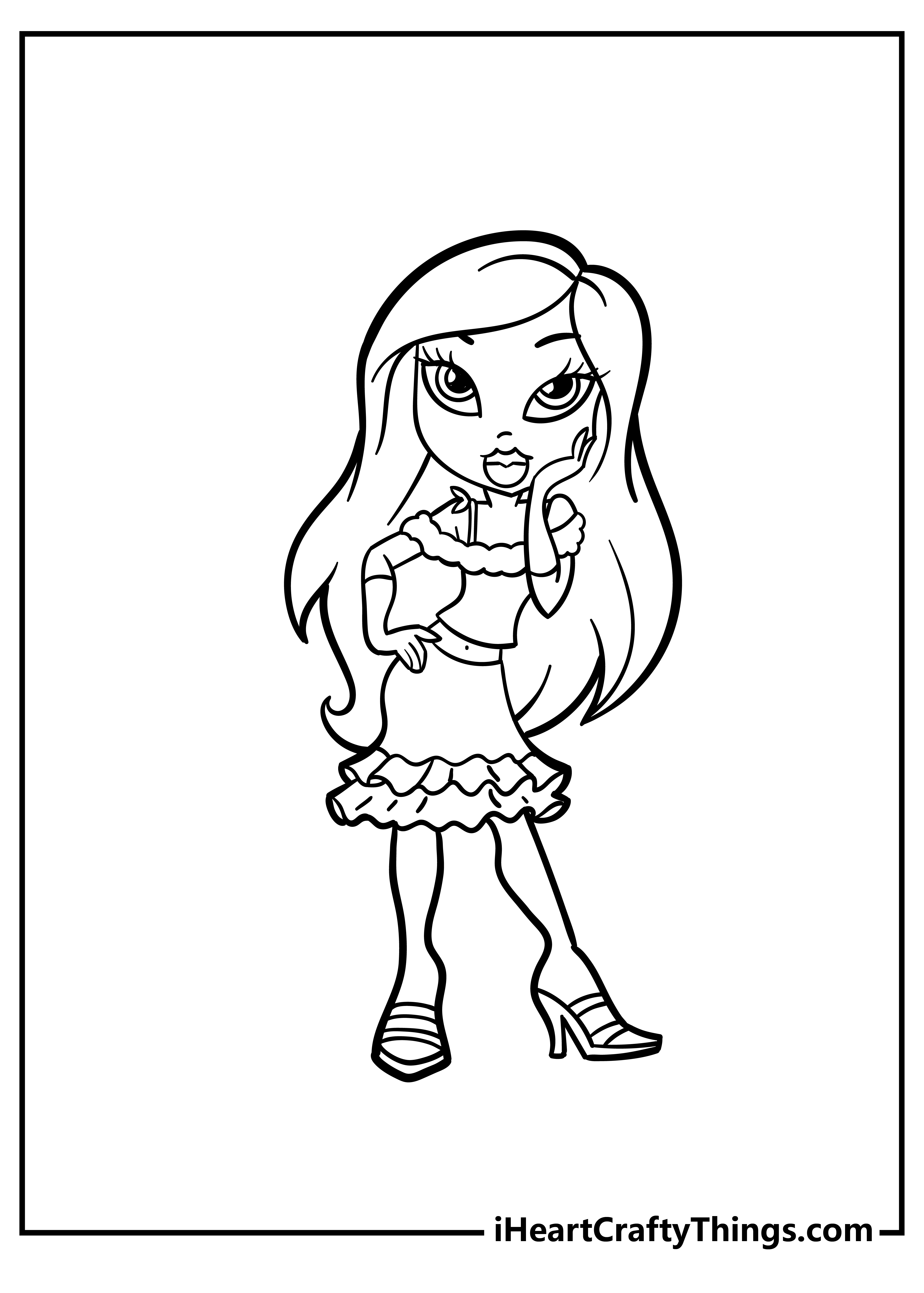 Bratz Coloring Pages in 2023  Coloring book art, Cartoon coloring