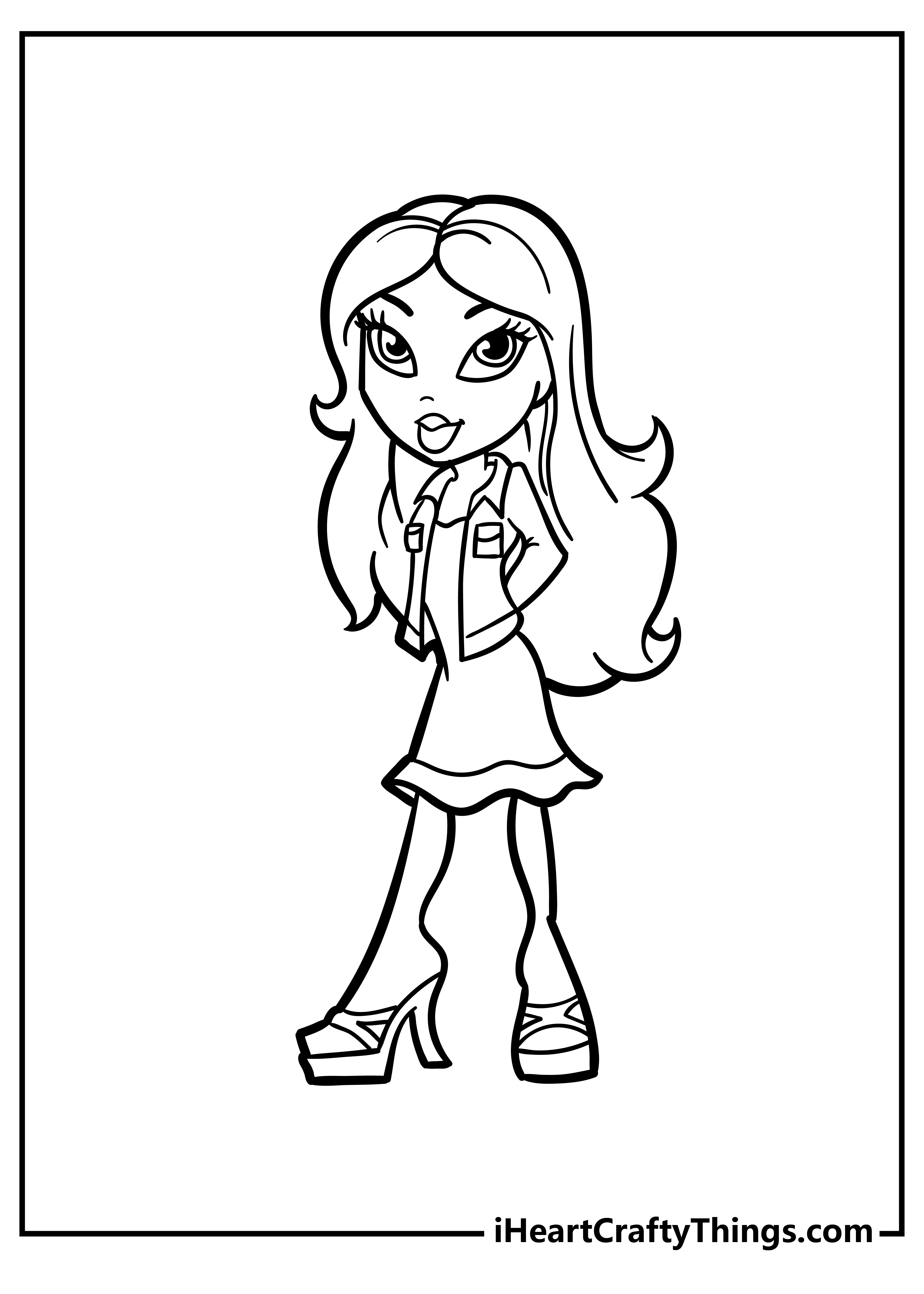 Bratz Coloring Pages for preschoolers free printable
