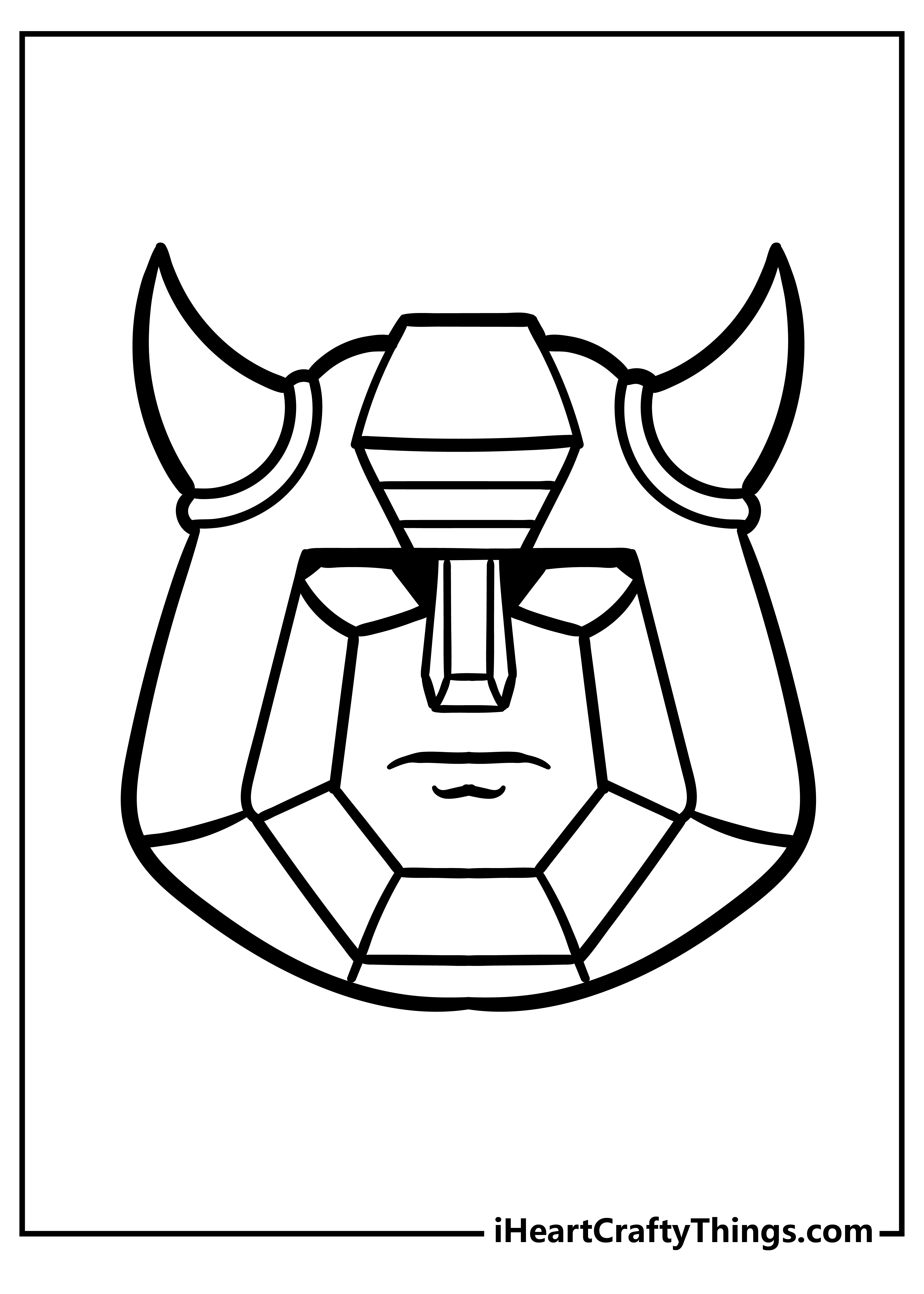 transformers bumblebee mask template