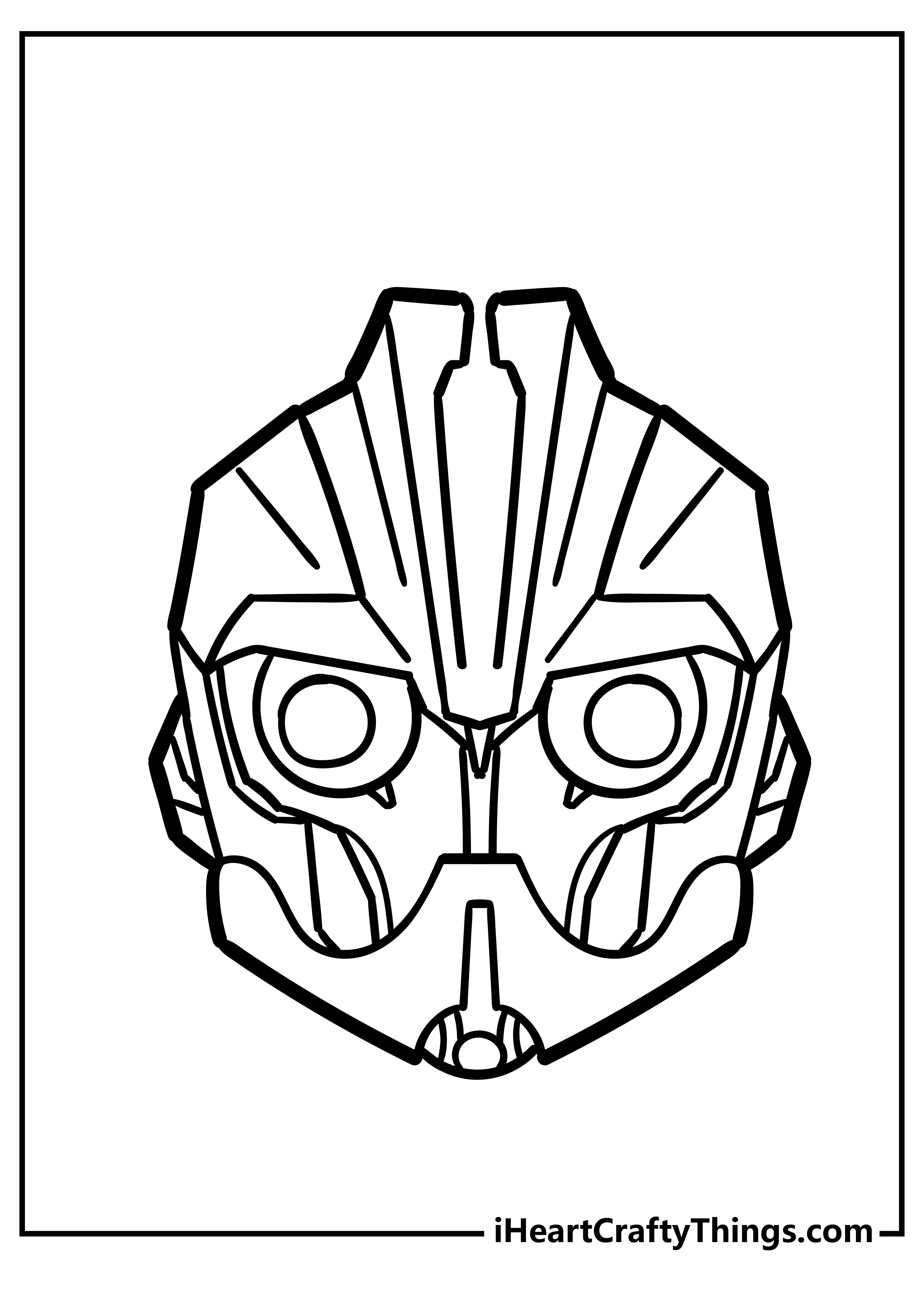 transformers bumblebee face drawing