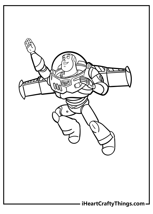 Buzz Lightyear cartoon coloring pages