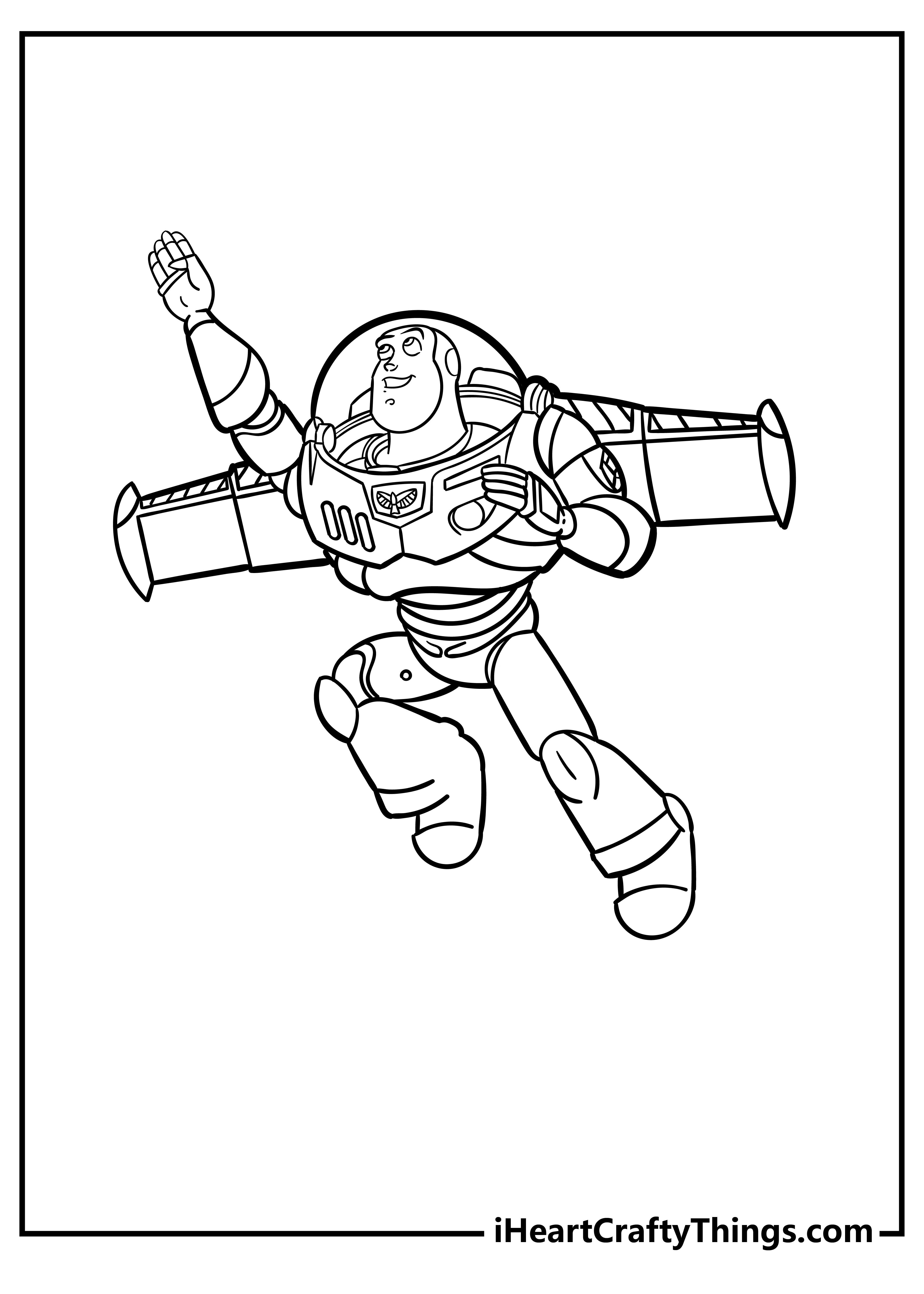 Buzz Lightyear Cartoon Coloring Pages for kids free download