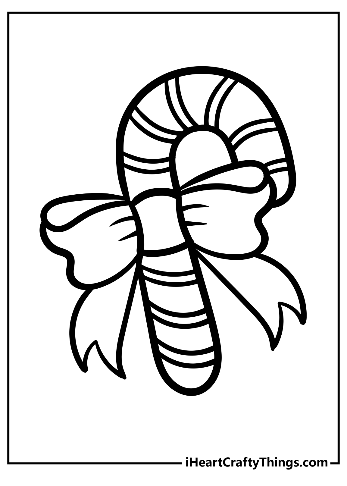 Candy Cane Coloring Pages (100% Free Printables)