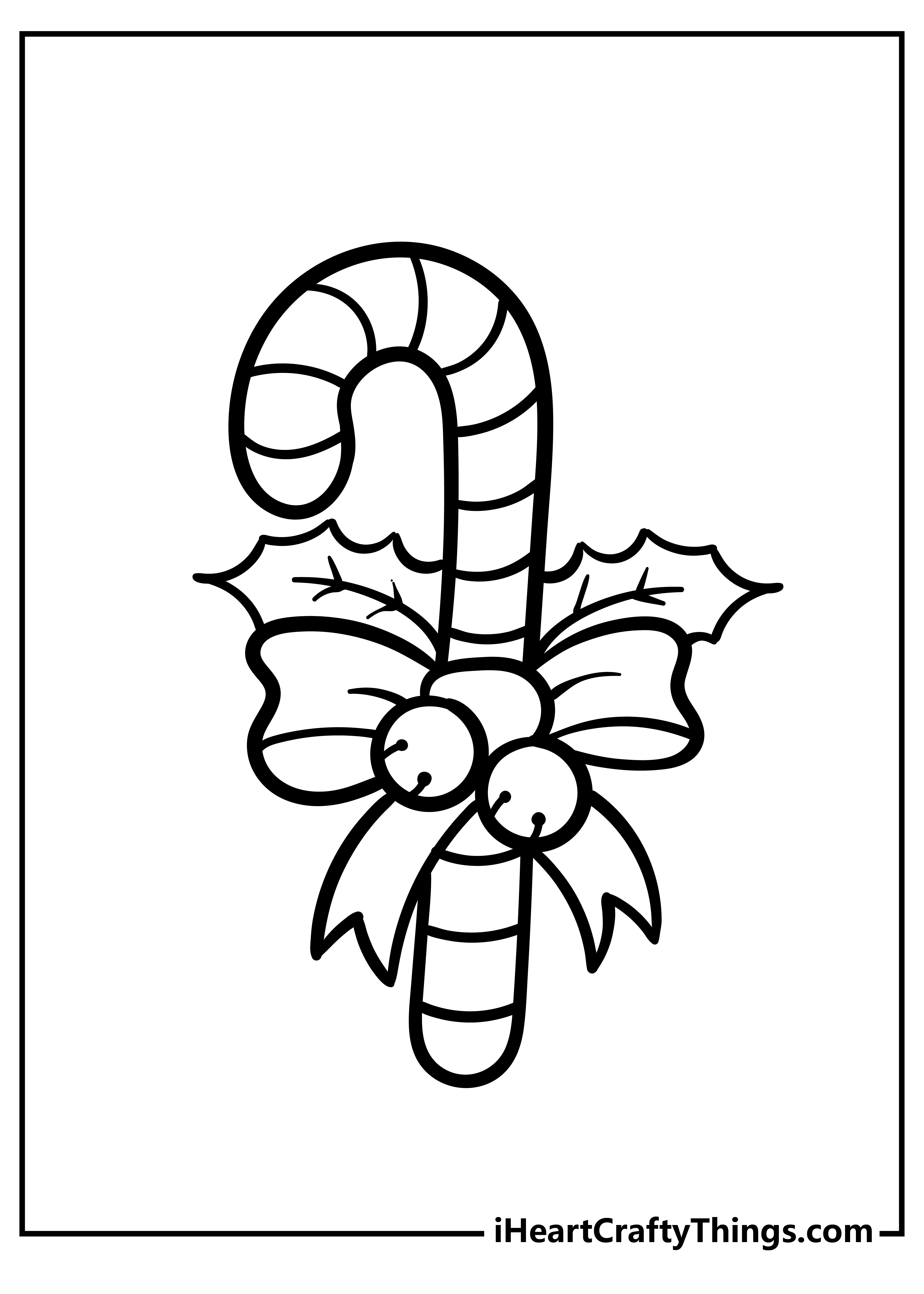 Printable Candy Cane Coloring Pages