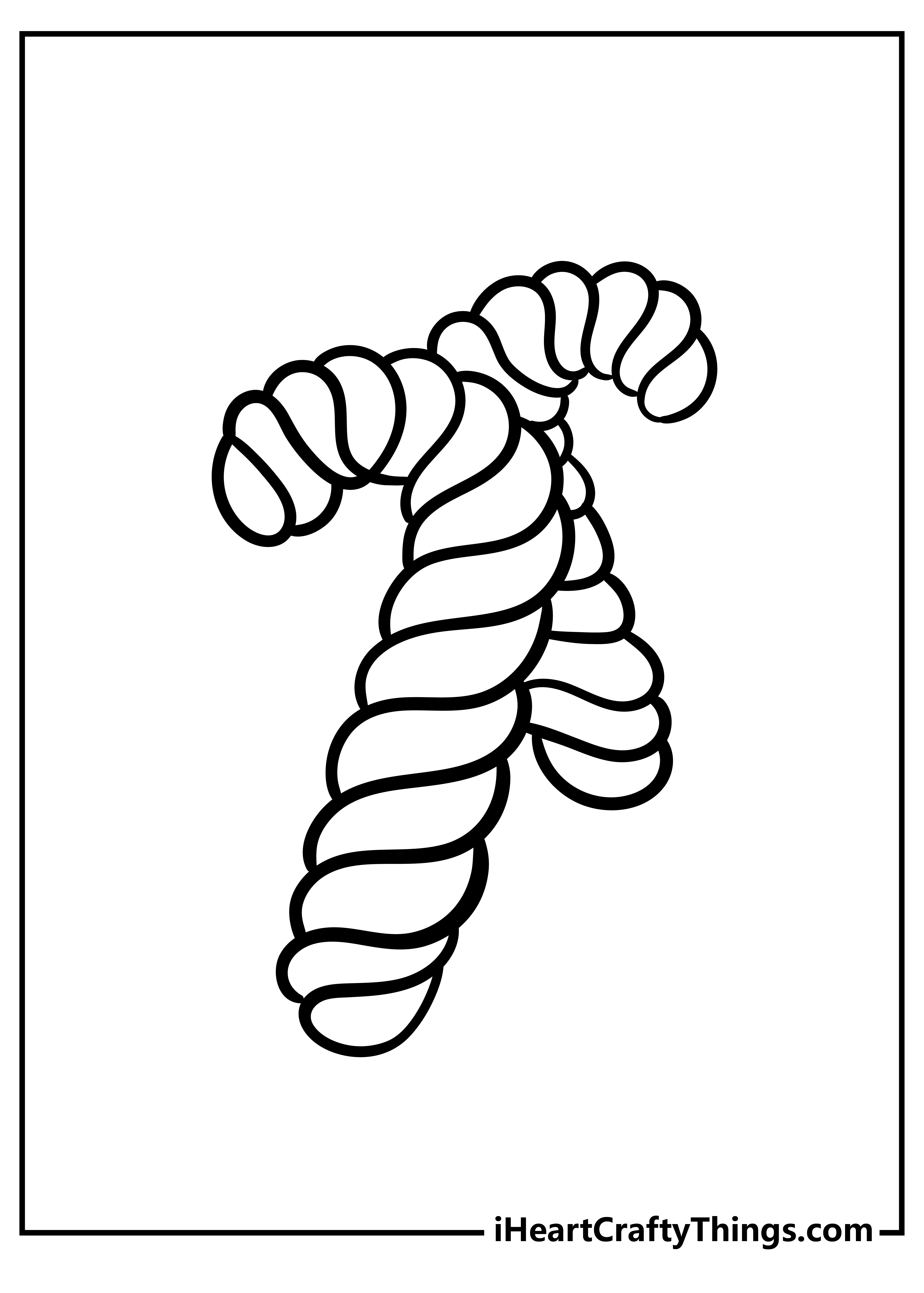 Candy Cane Coloring Pages free pdf download