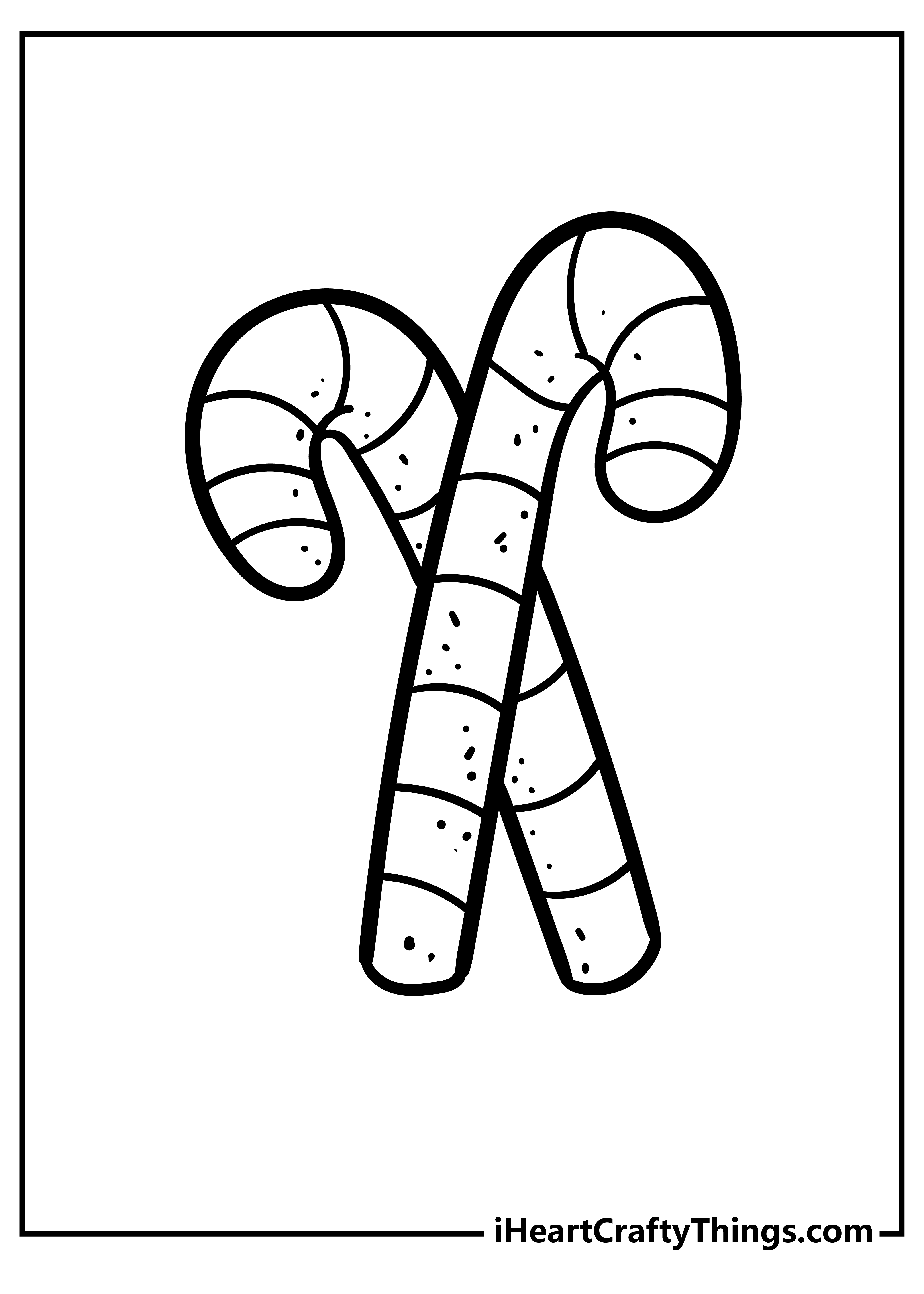 Candy Cane Coloring Pages for preschoolers free printable