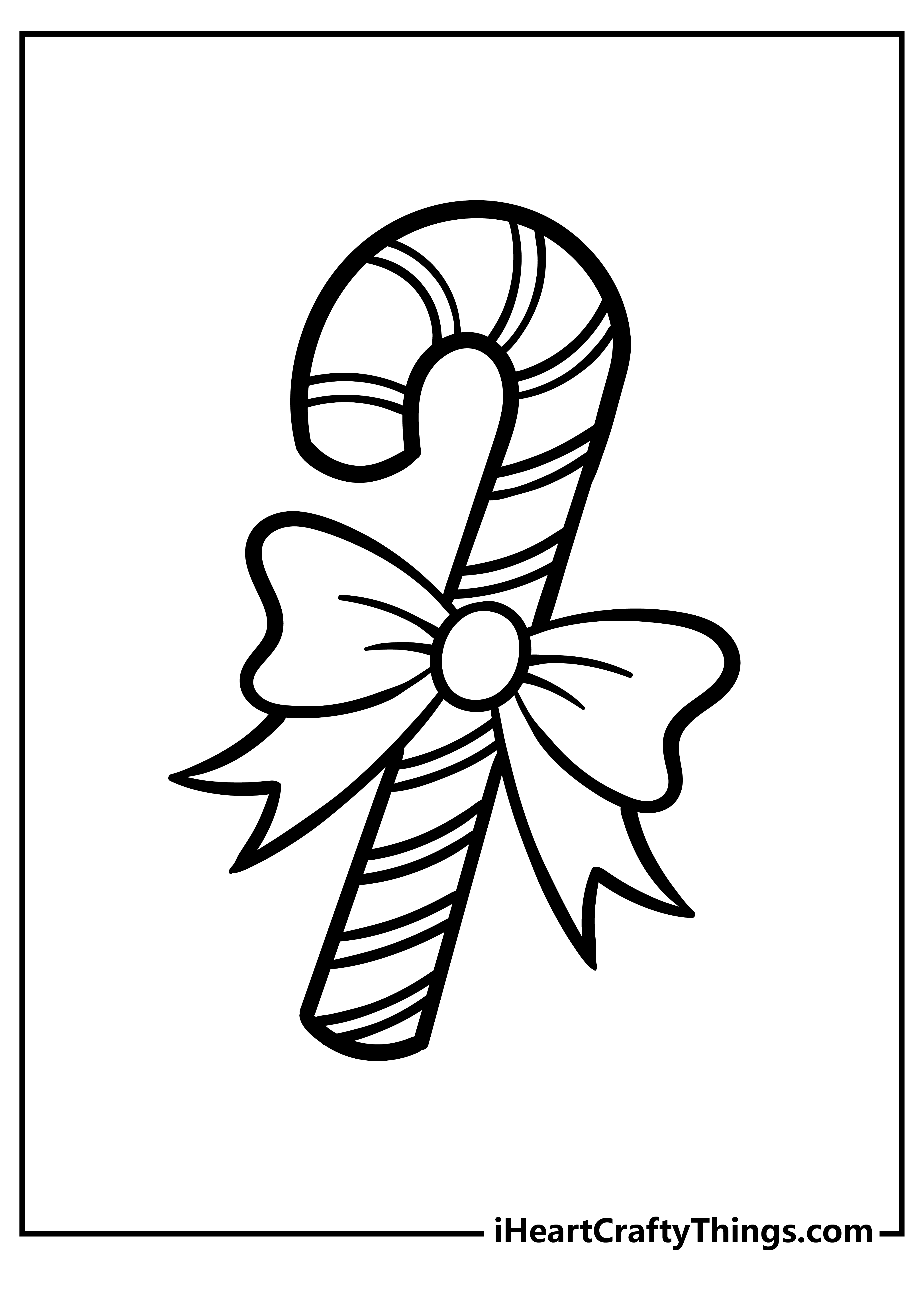 Candy Cane Coloring Pages for adults free printable