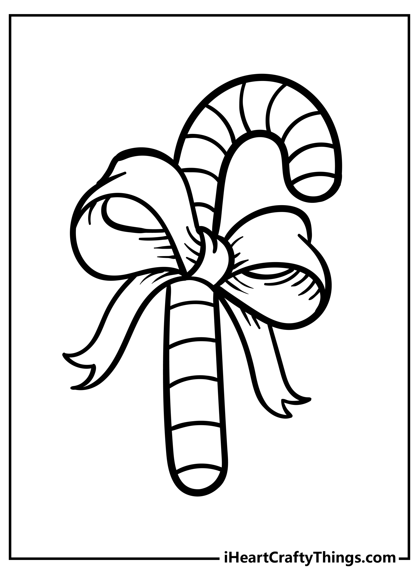 Candy Cane Coloring Pages (100% Free Printables)