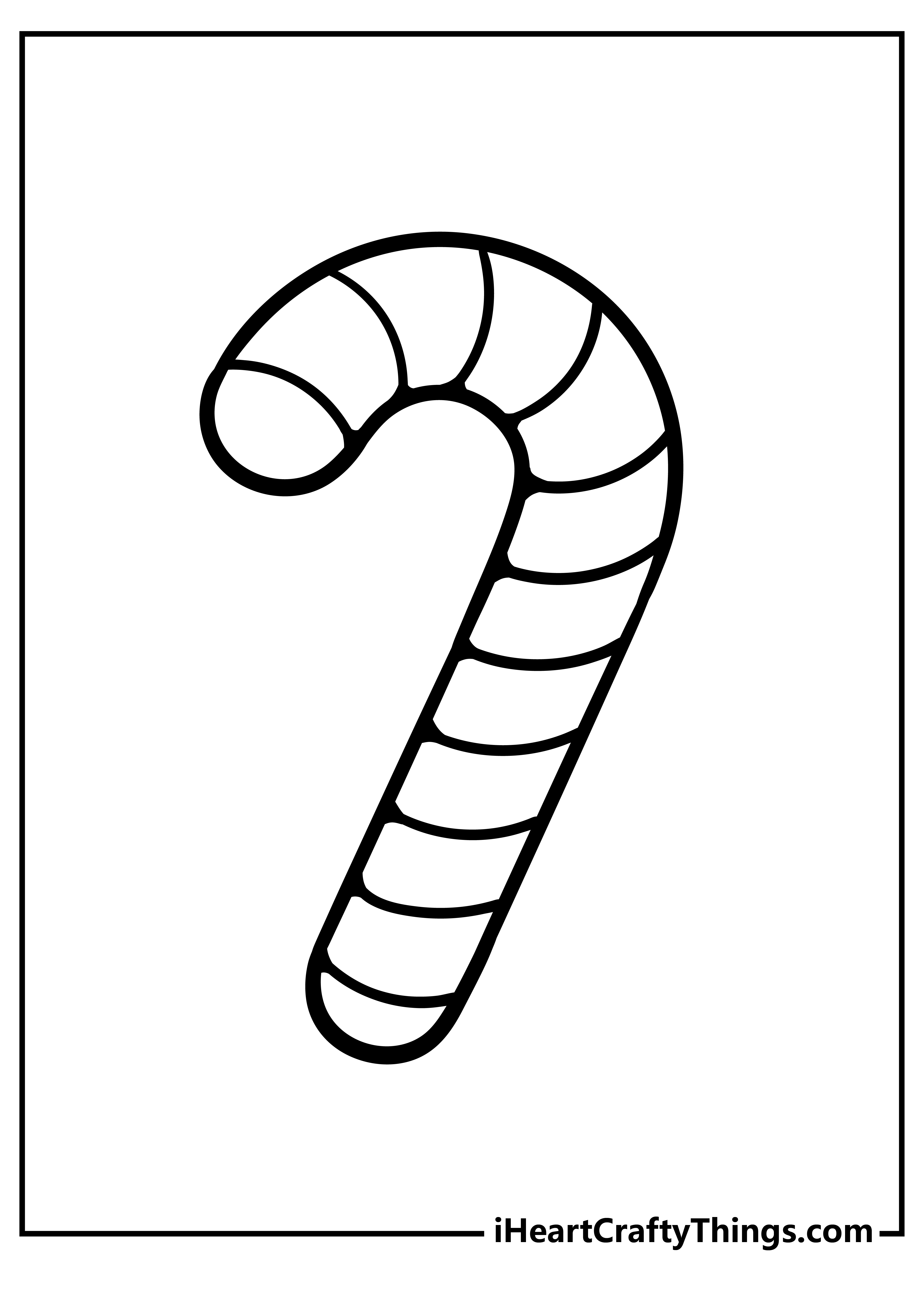 Candy Cane Coloring Pages for preschoolers free printable