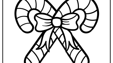 Candy Cane Coloring Pages free printable