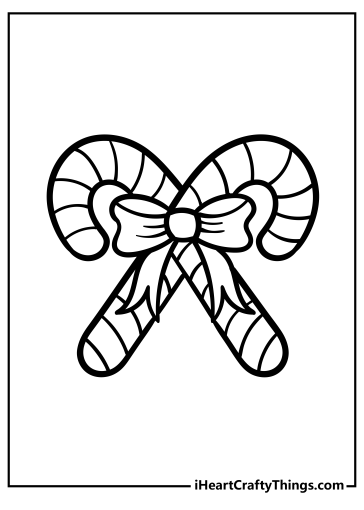 Candy Cane Coloring Pages free printable