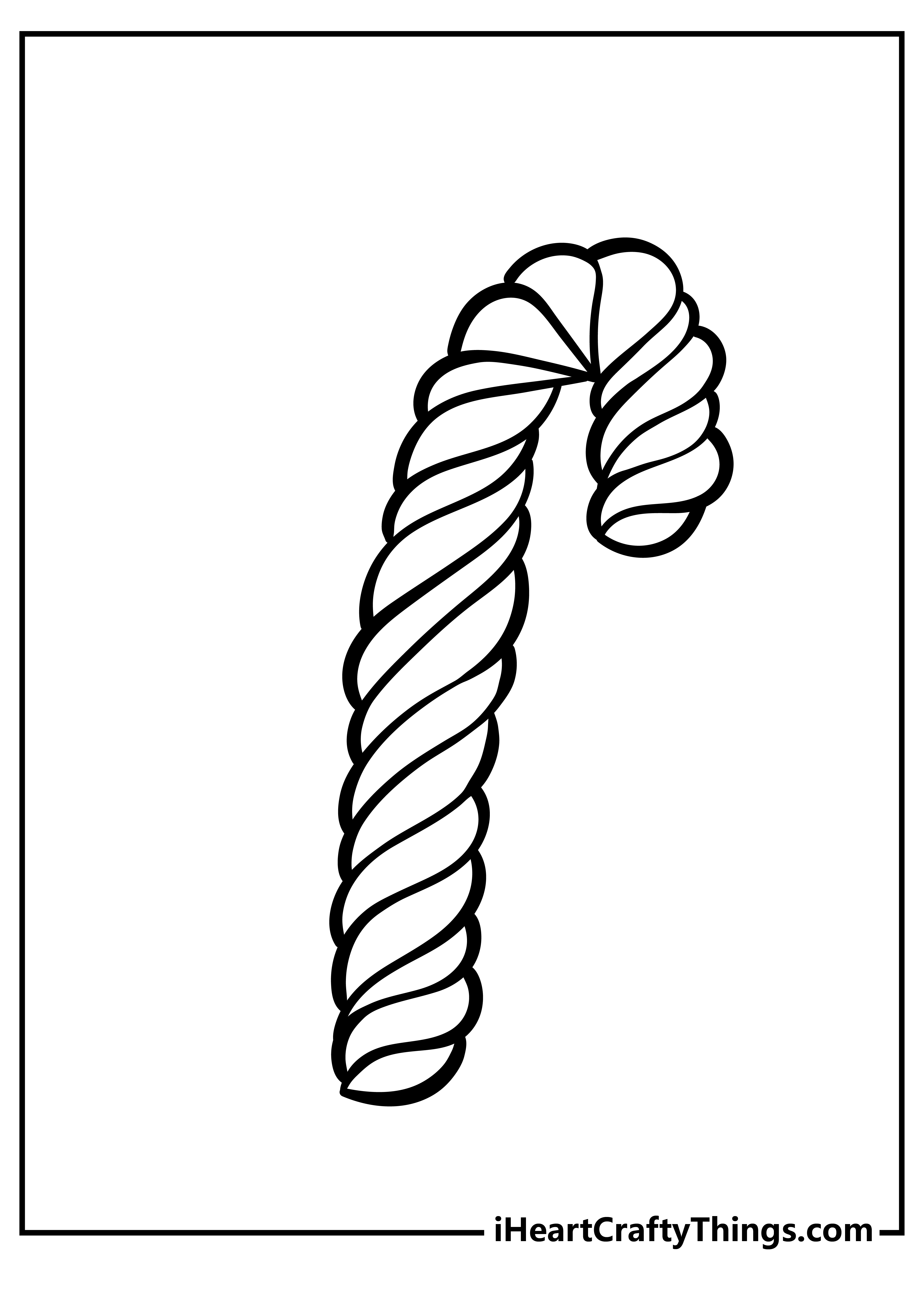 Candy Cane Coloring Pages for kids free download