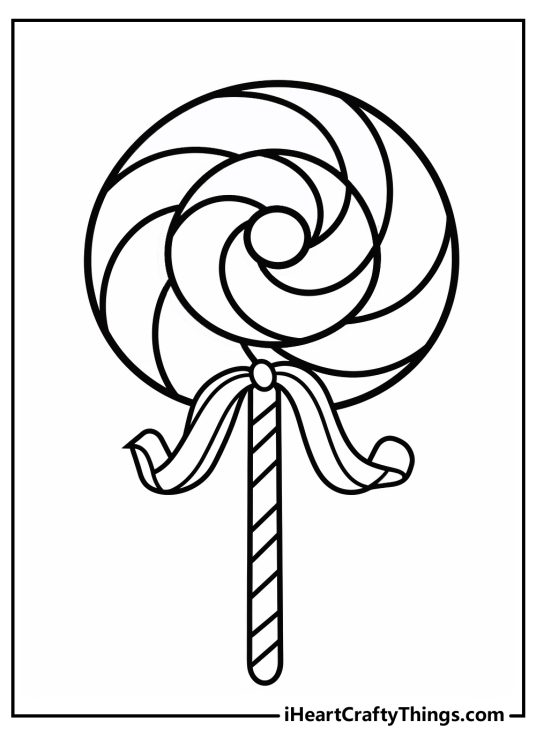 Candy Cane Coloring Pages (100% Free Printables)