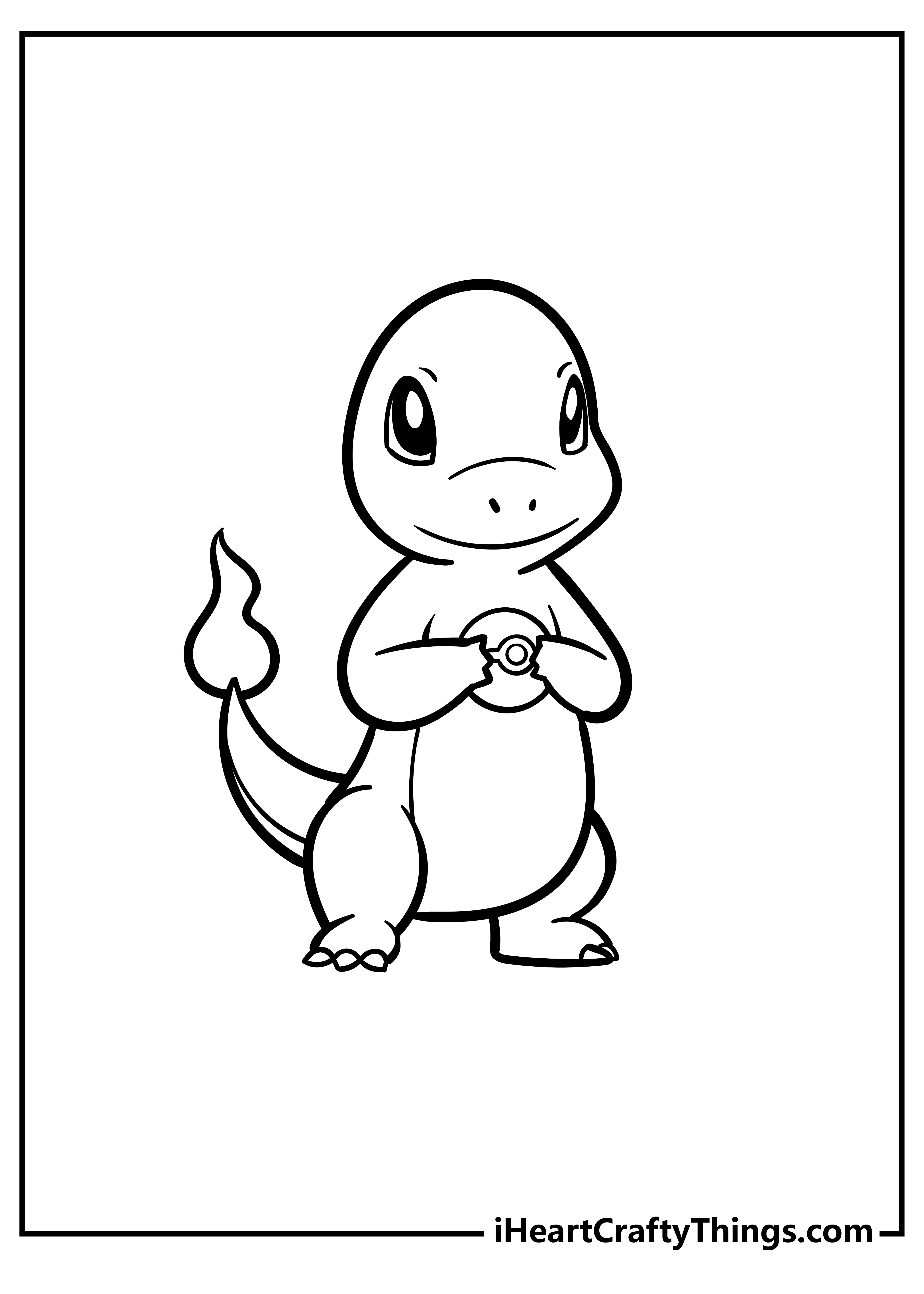 Charmander Coloring Pages for adults free printable