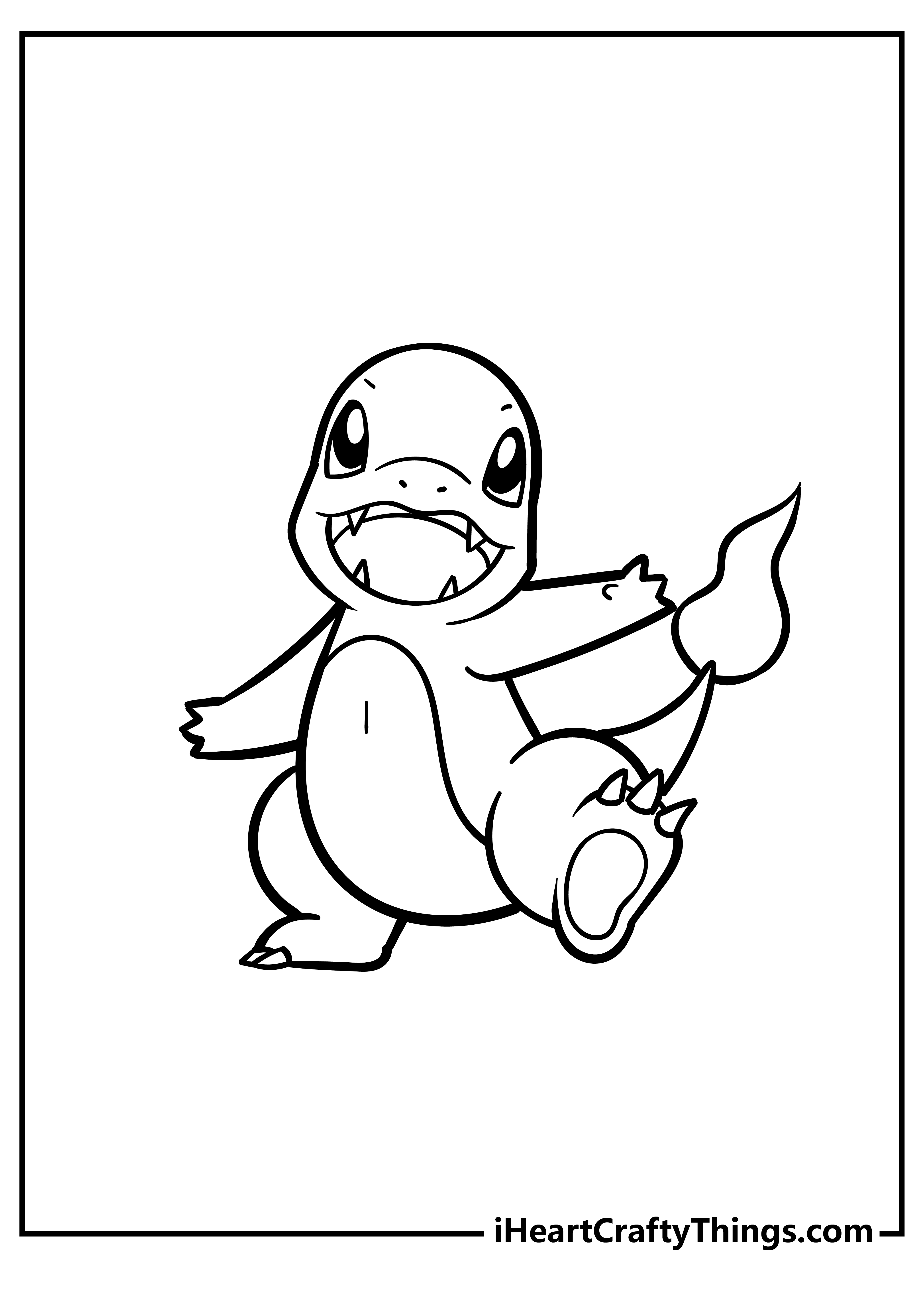 Charmander Coloring Pages for preschoolers free printable