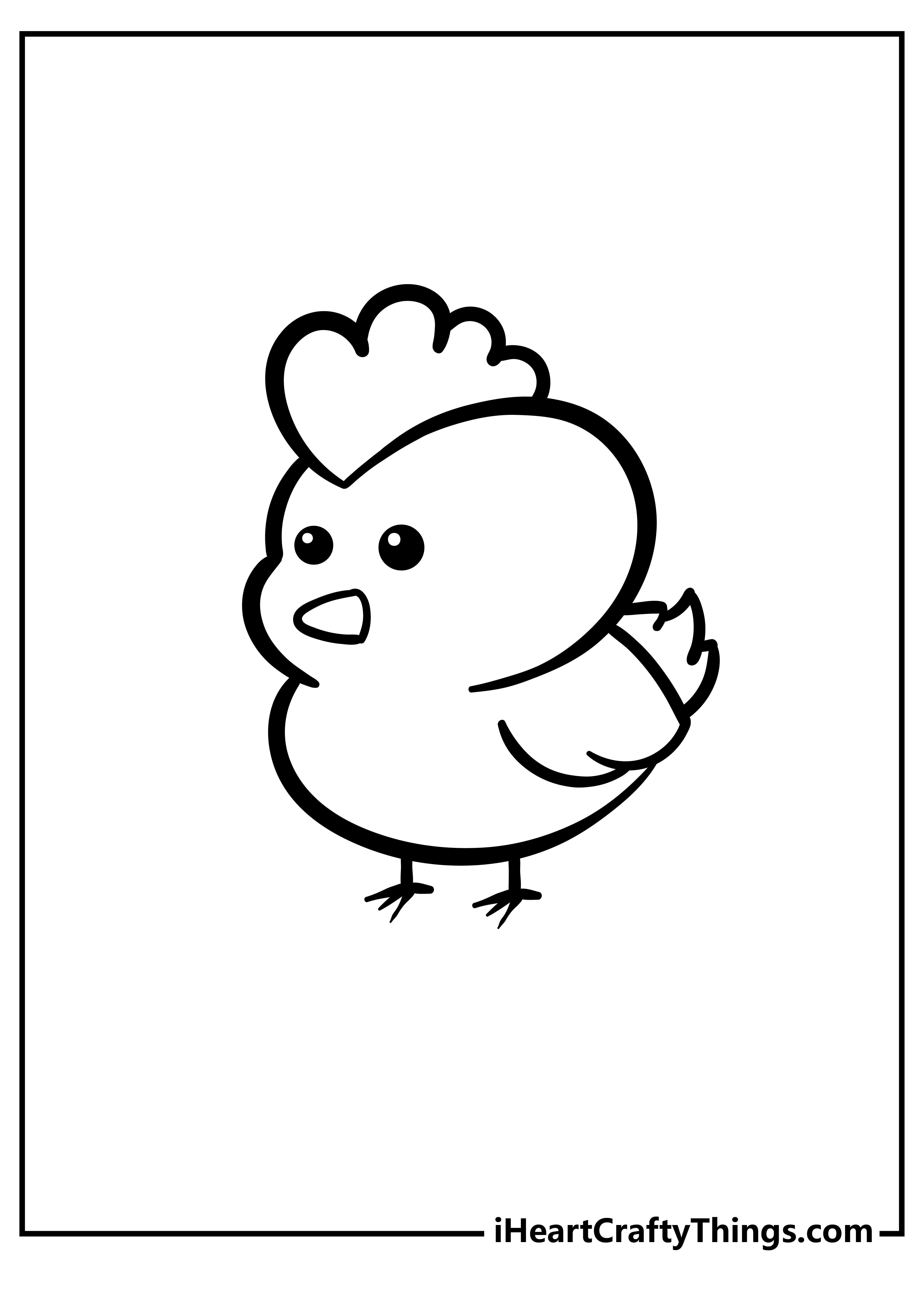 Chicken Coloring Pages for kids free download