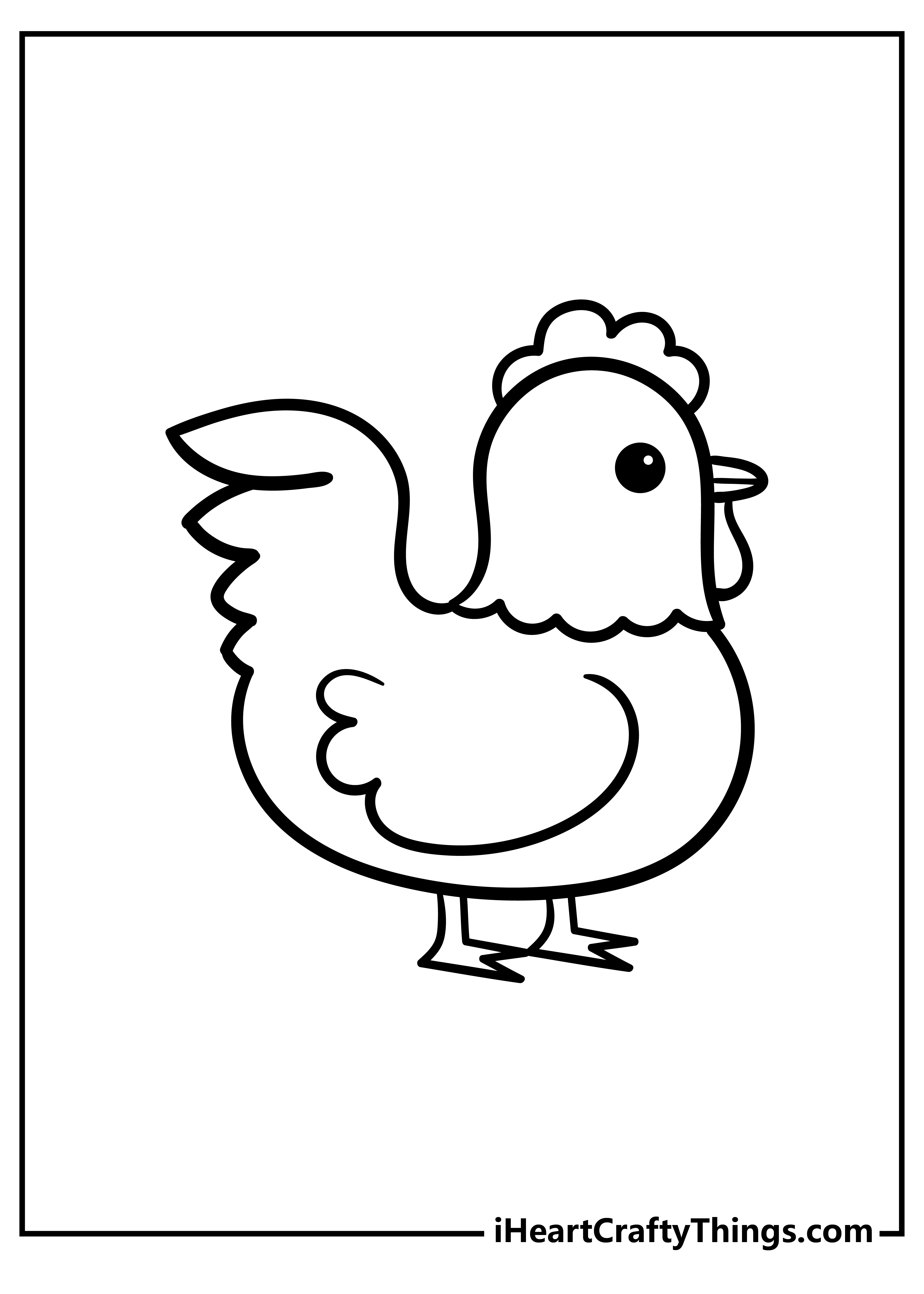 Chicken Coloring Pages For Preschoolers