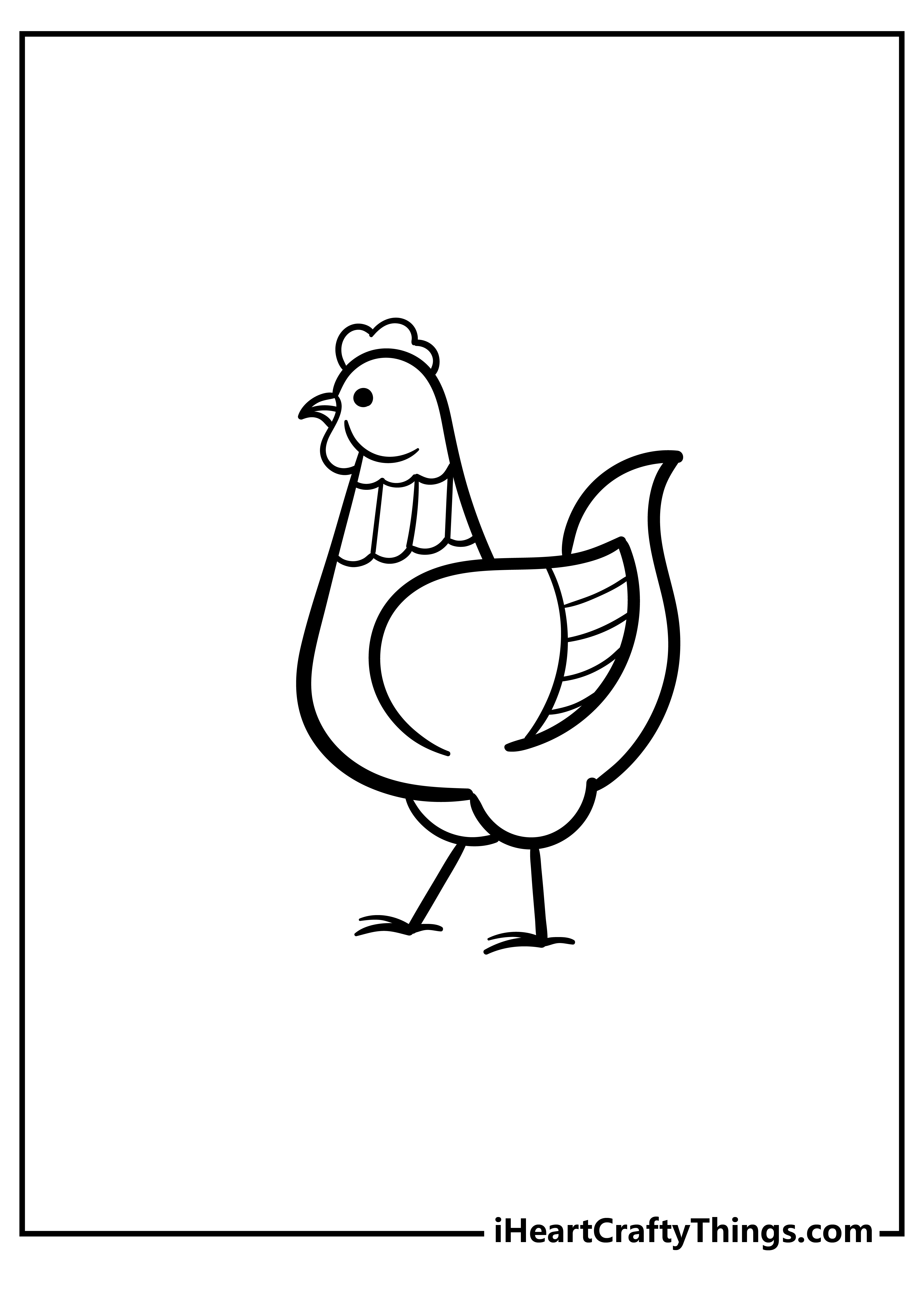 chicken outline printable