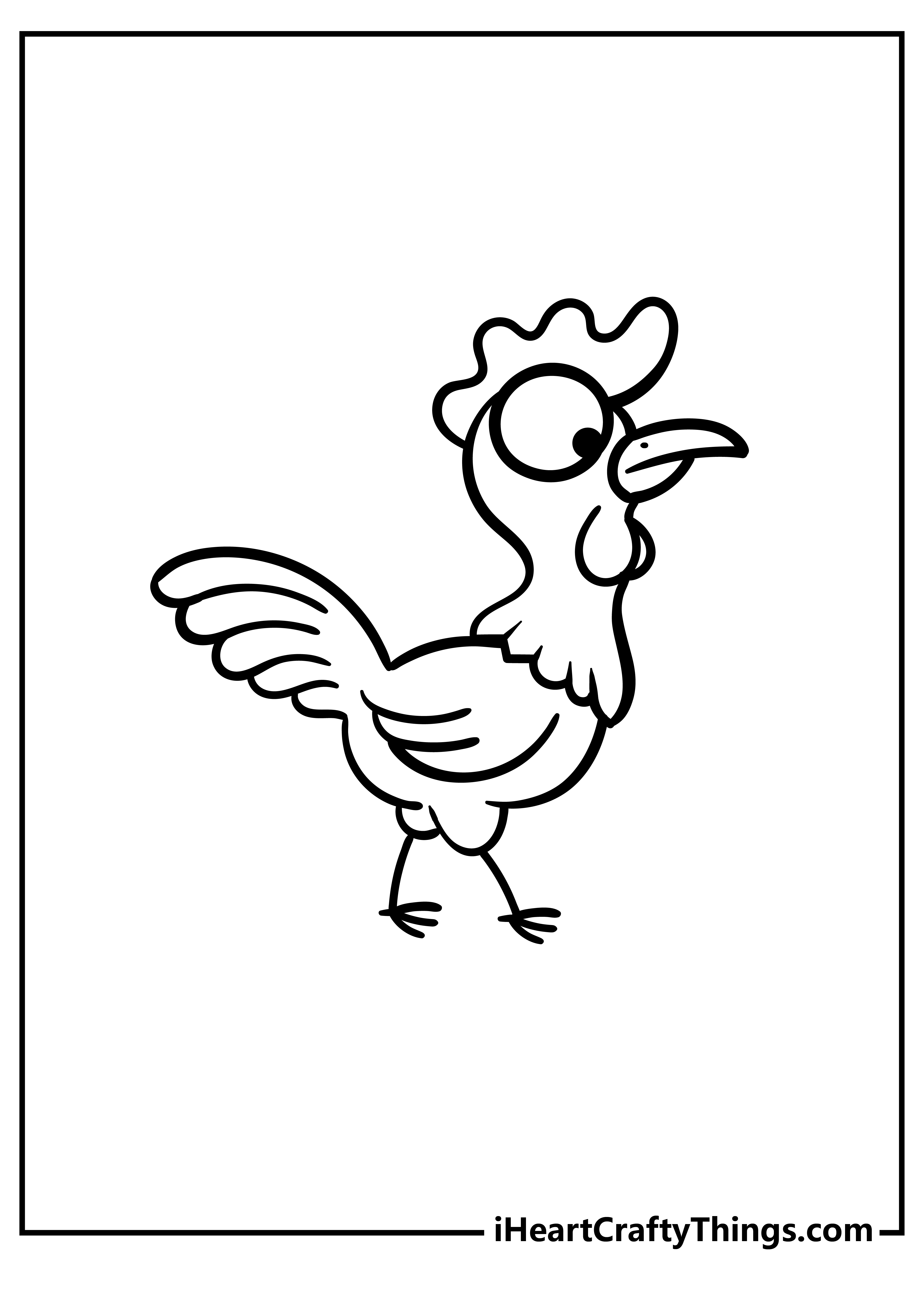Chicken Coloring Pages for preschoolers free printable