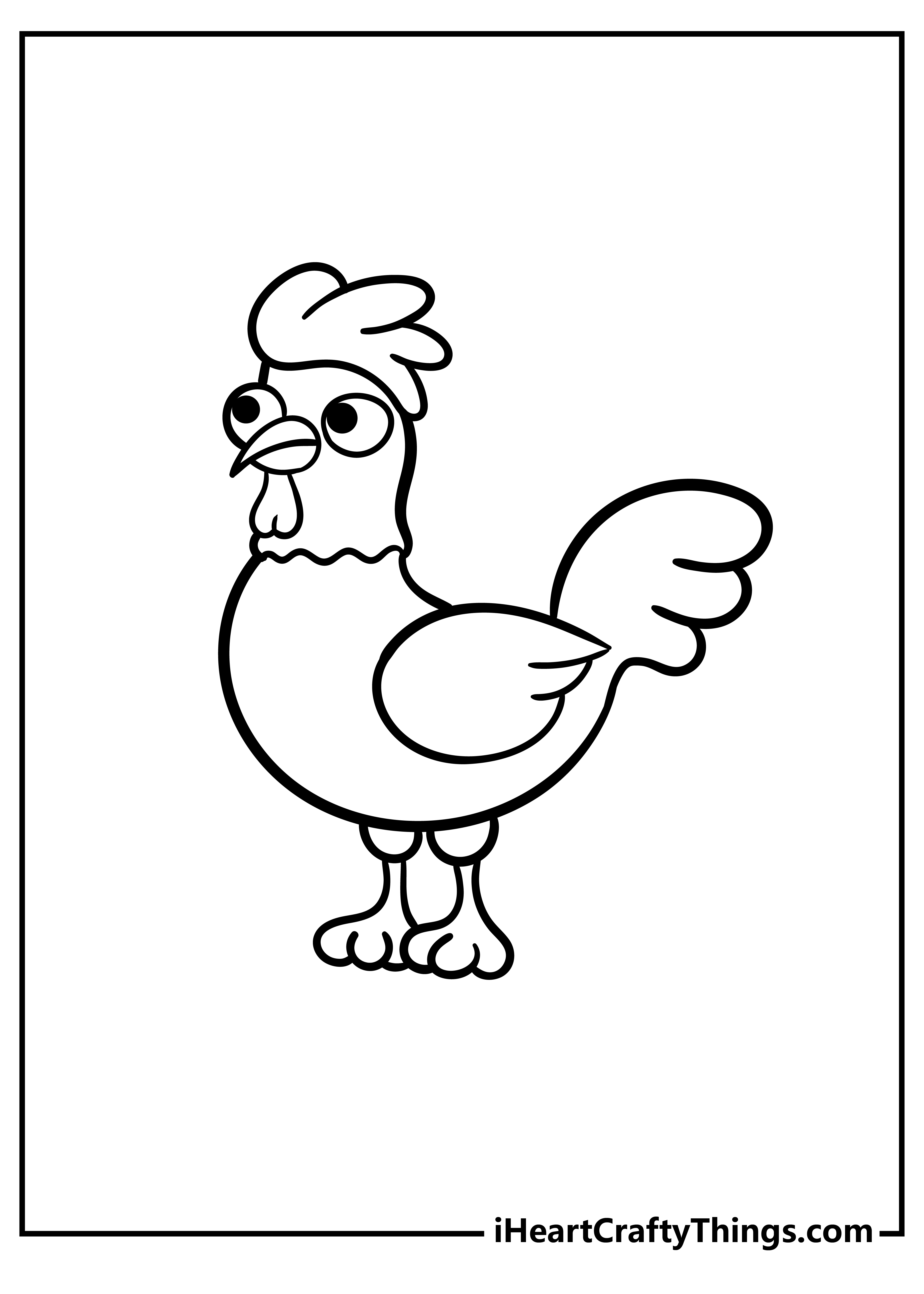 chicken outline printable