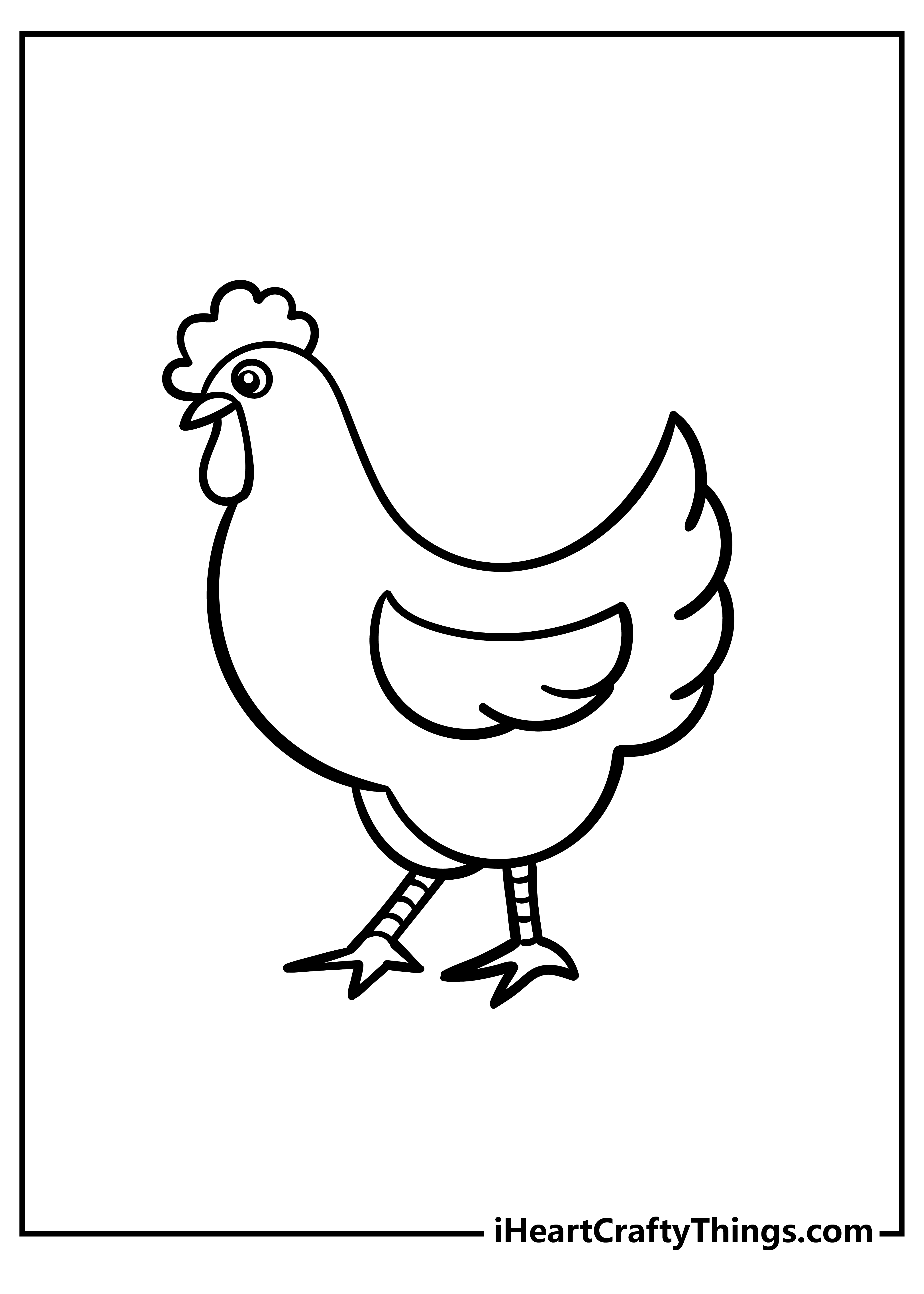 chicken coloring pages for preschoolers