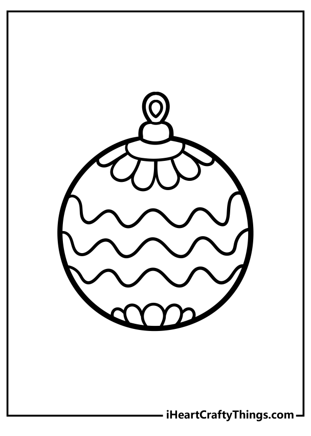 30 Christmas Ornament Coloring Pages (100 Free Printables)