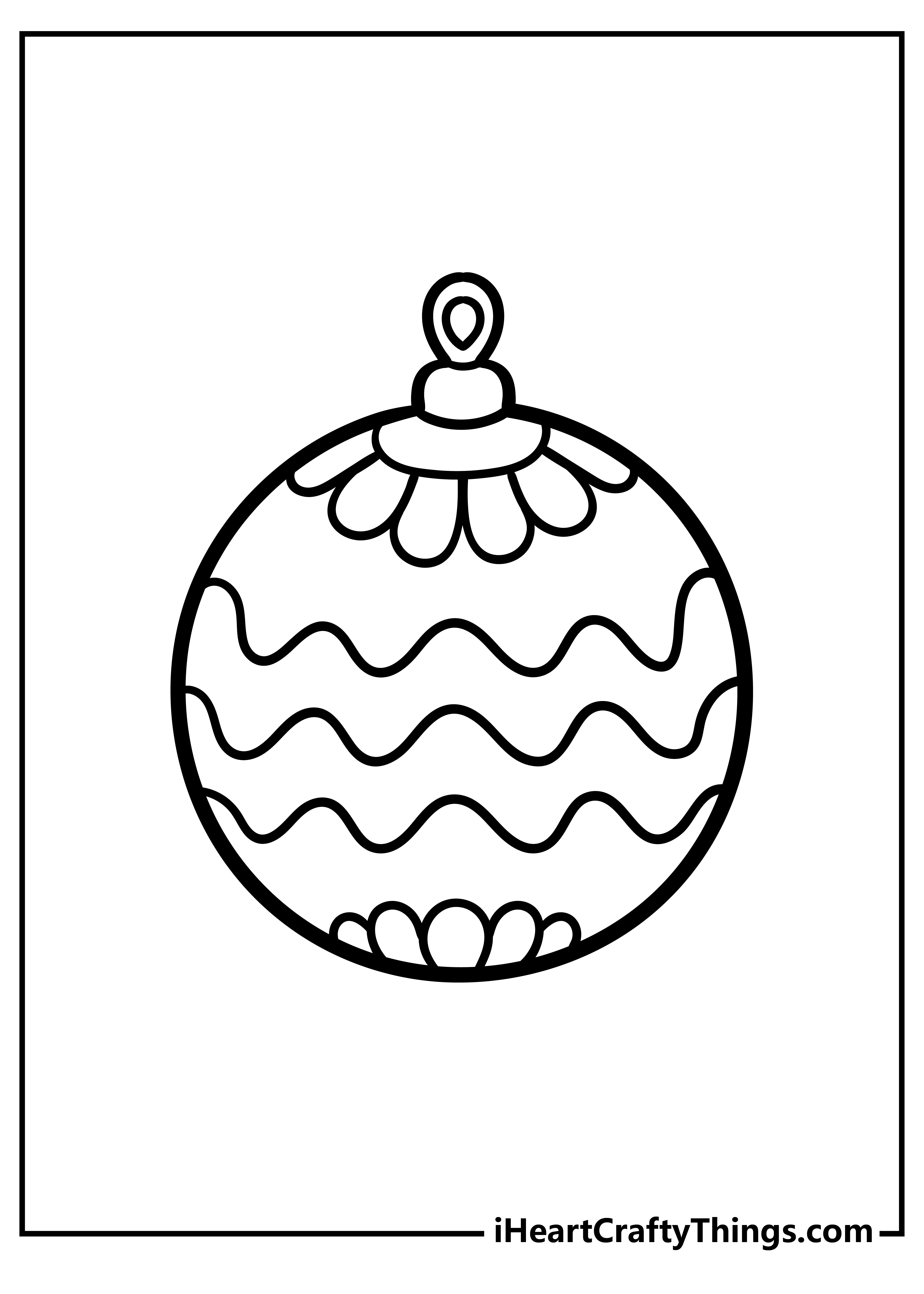 Christmas Ornament Coloring Pages for kids free download