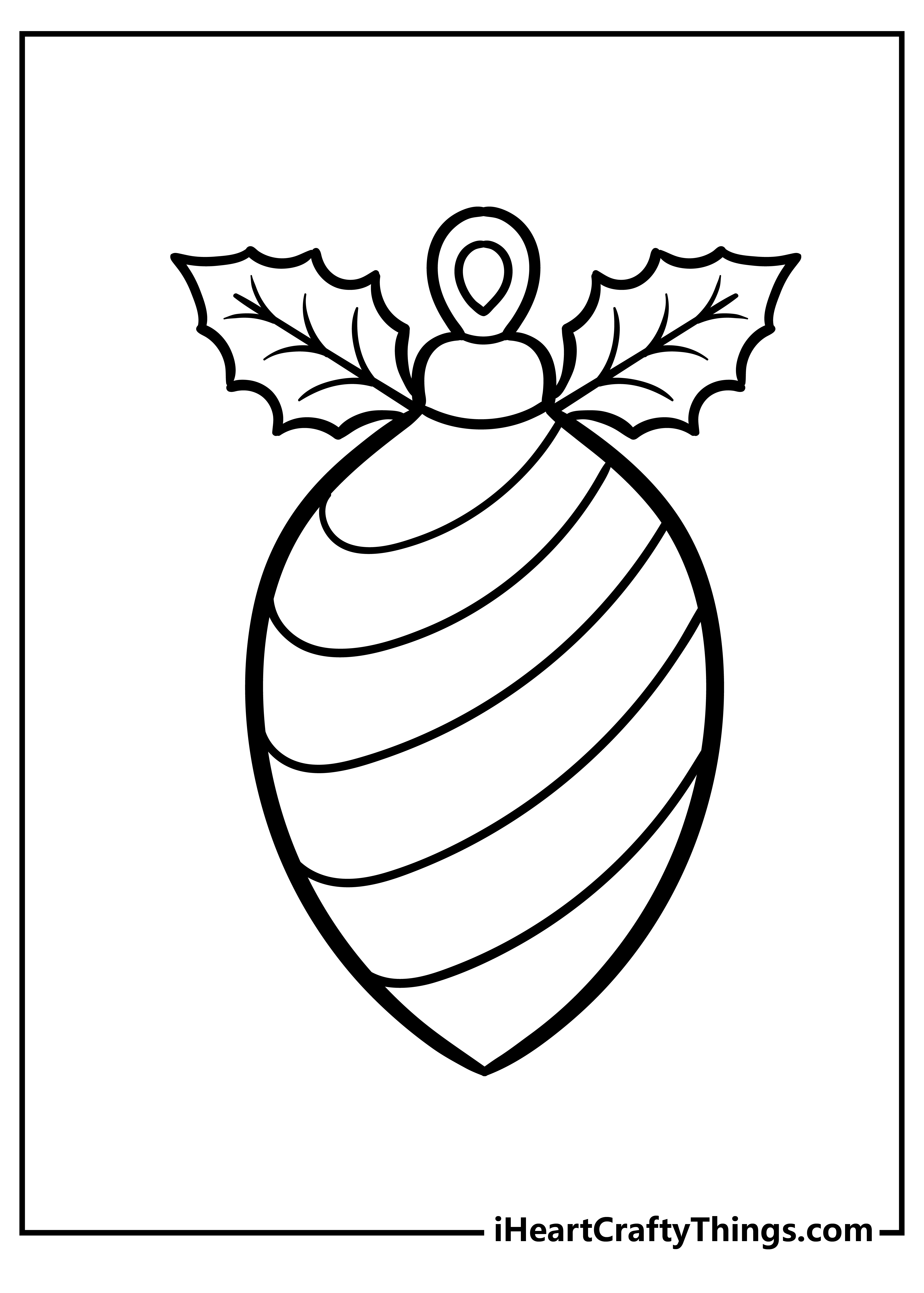 Christmas Ornament Coloring Book for kids free printable