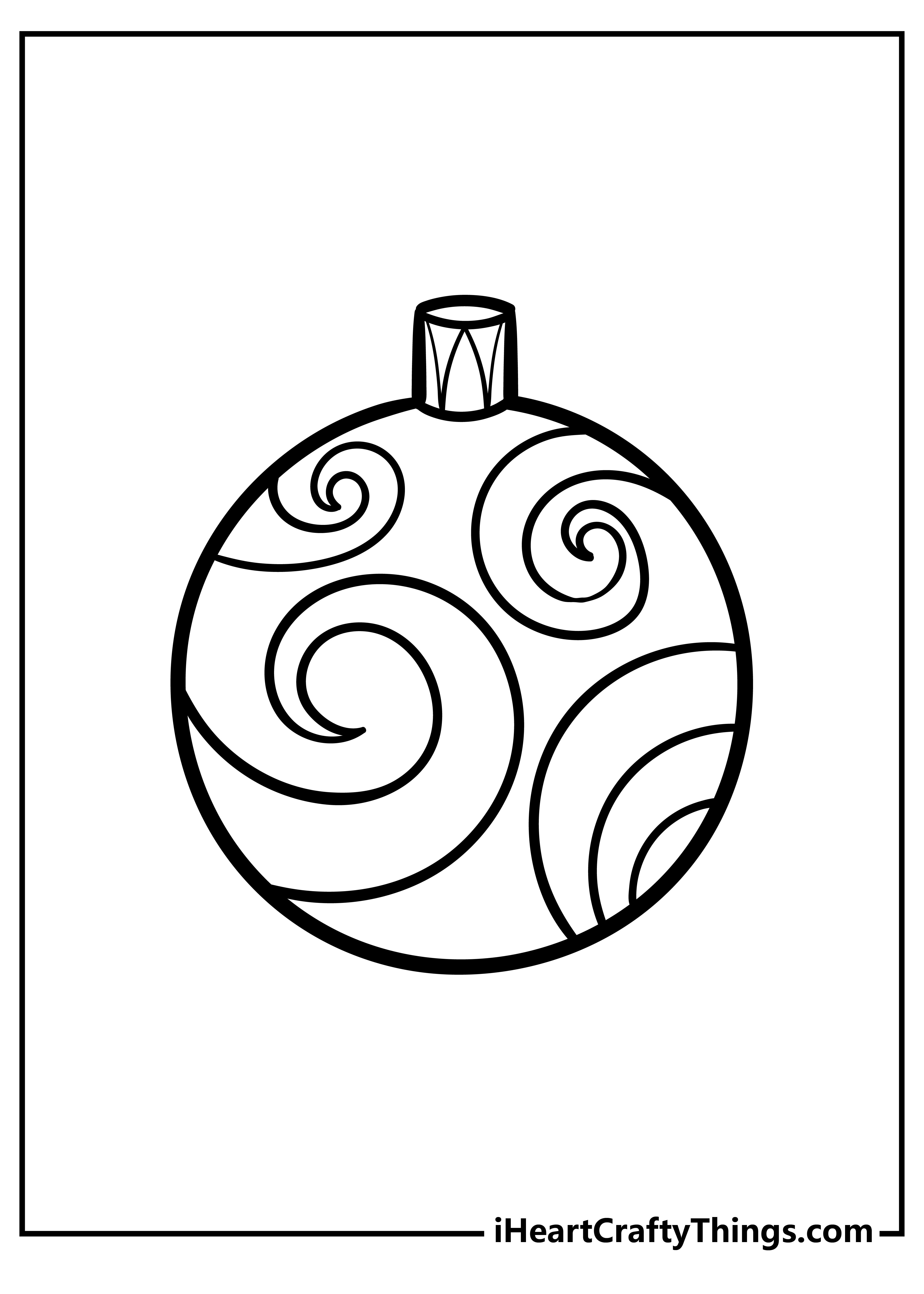 Christmas Ornament Coloring Sheet for children free download