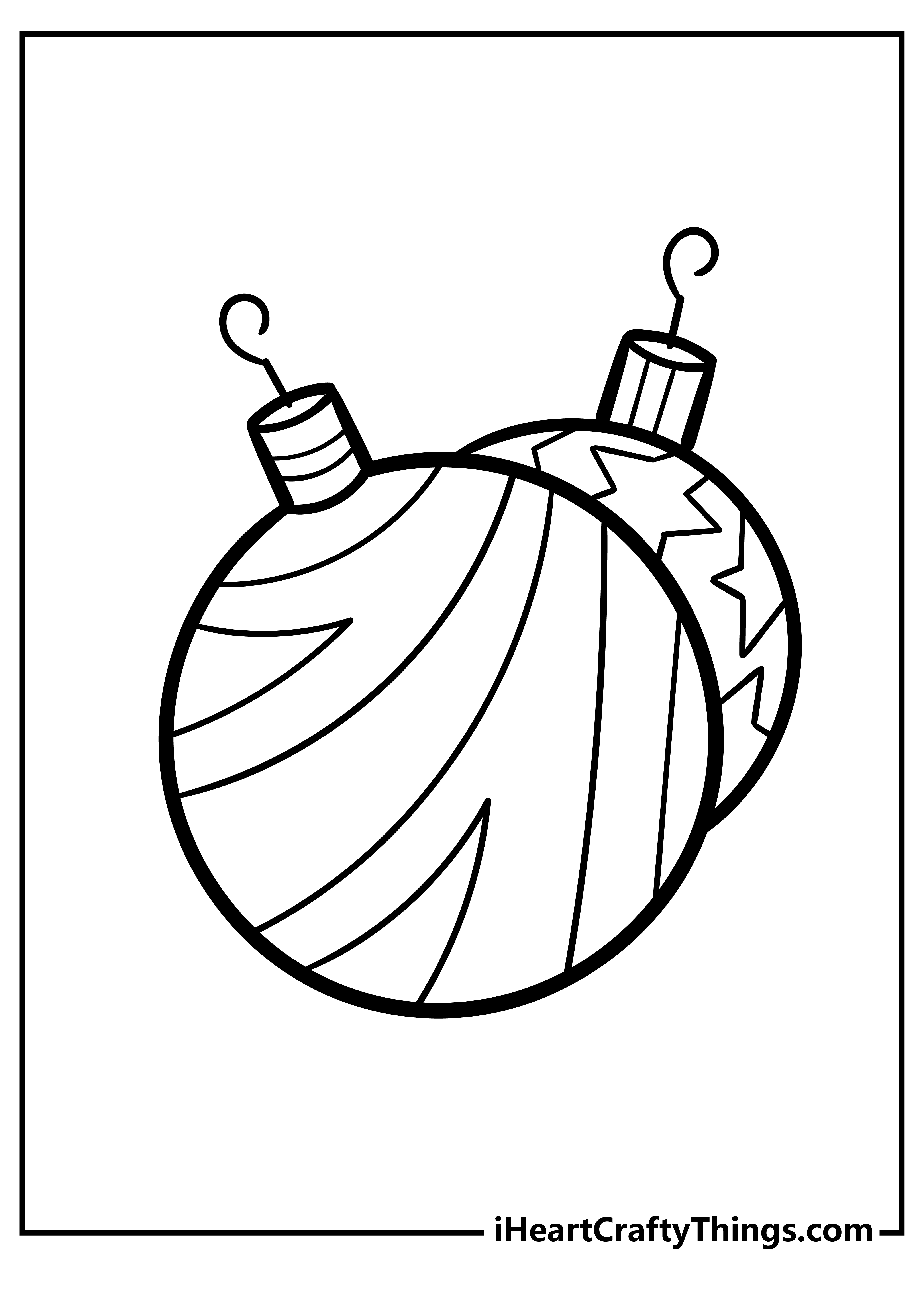 Christmas Ornament Coloring Book for adults free download