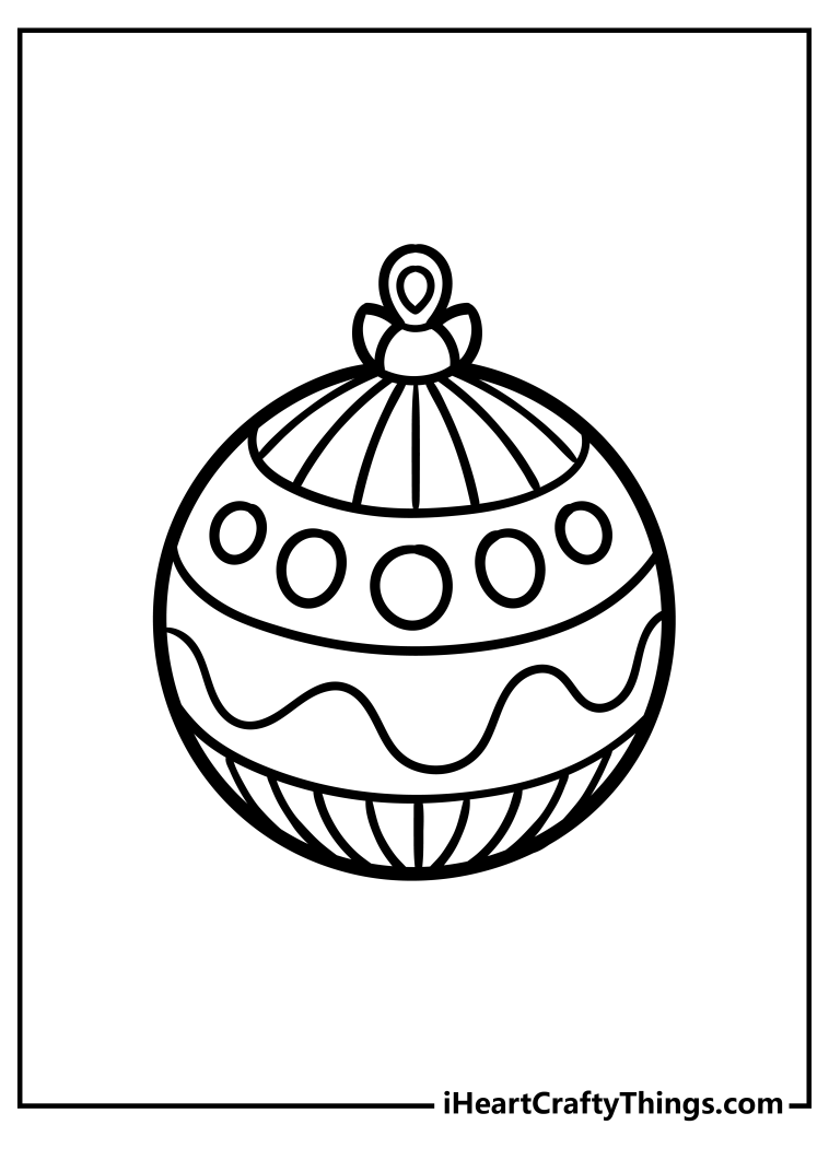 Christmas Ornament Coloring Pages (100% Free Printables)