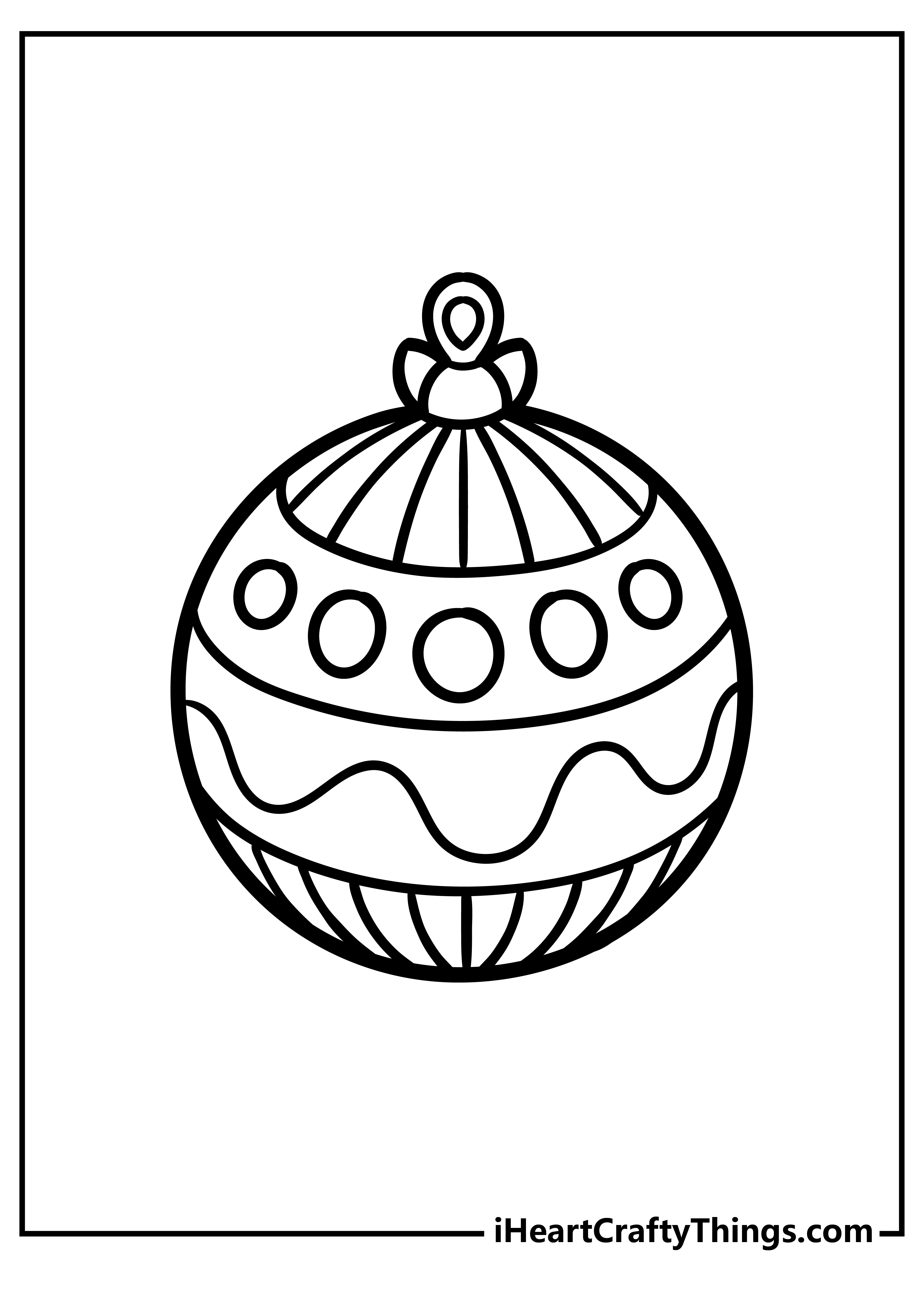Christmas Ornament Coloring Pages 40 Printables For Free