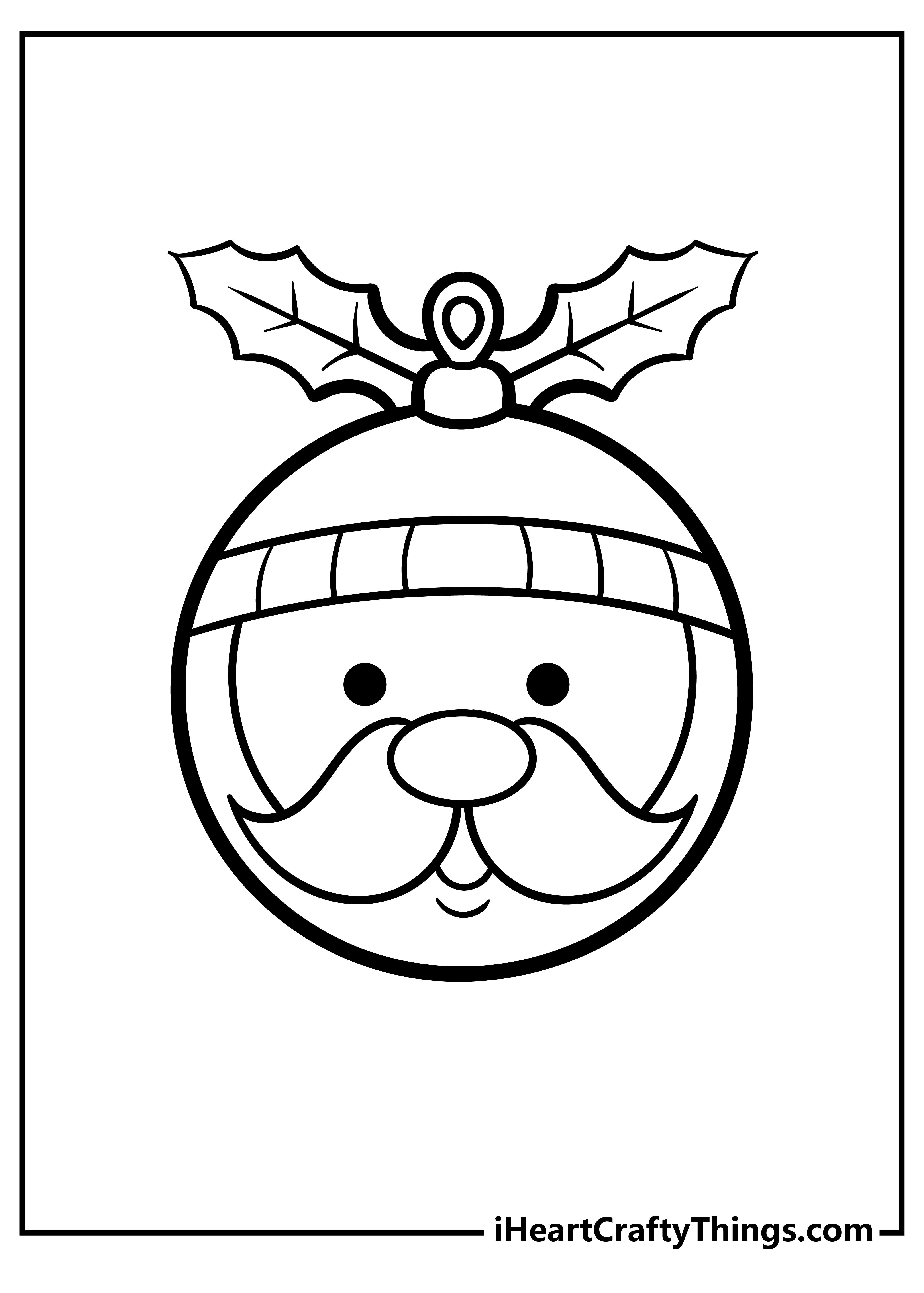 Christmas Ornament Coloring Pages free pdf download