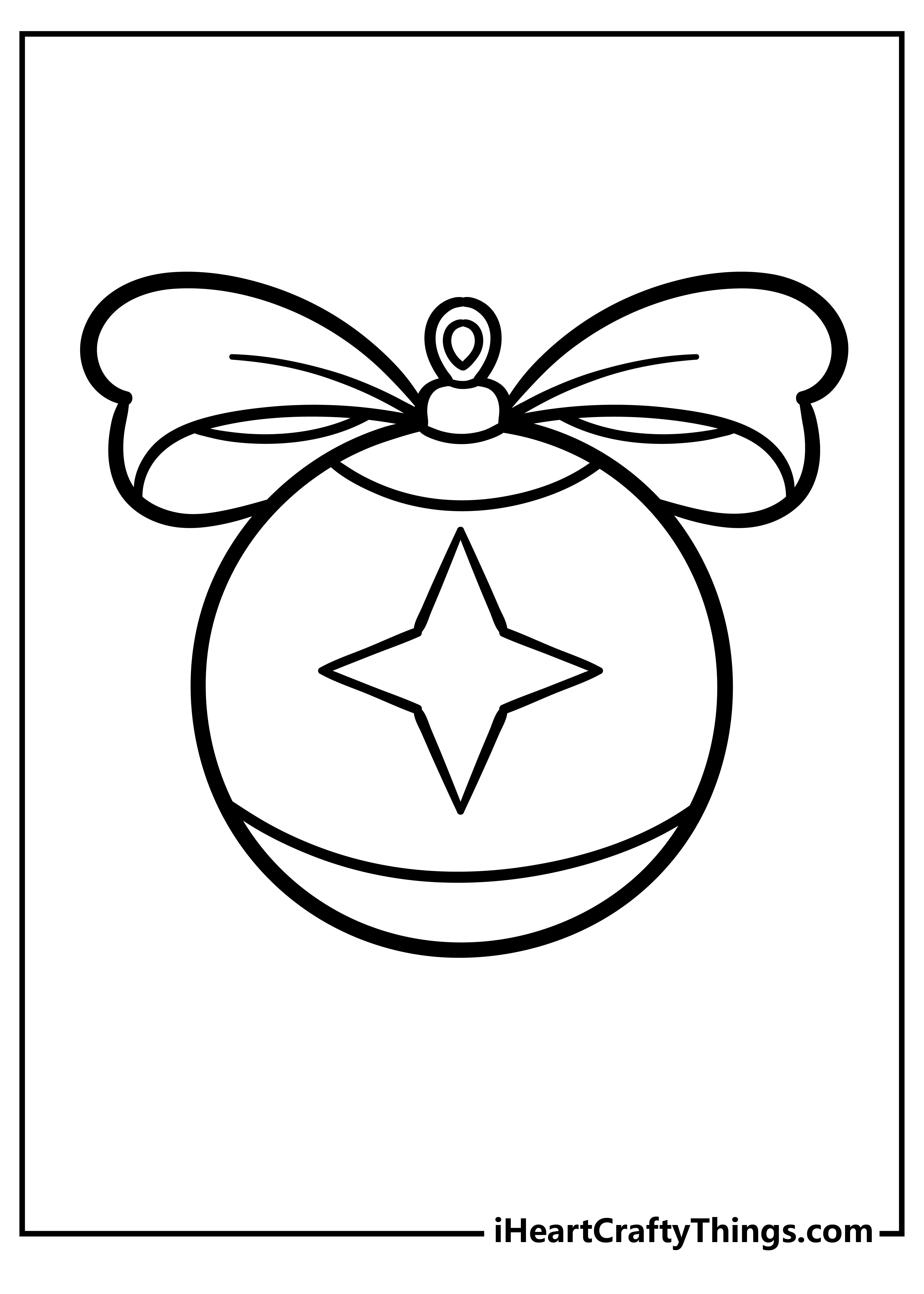 Christmas Ornament Coloring Book free printable