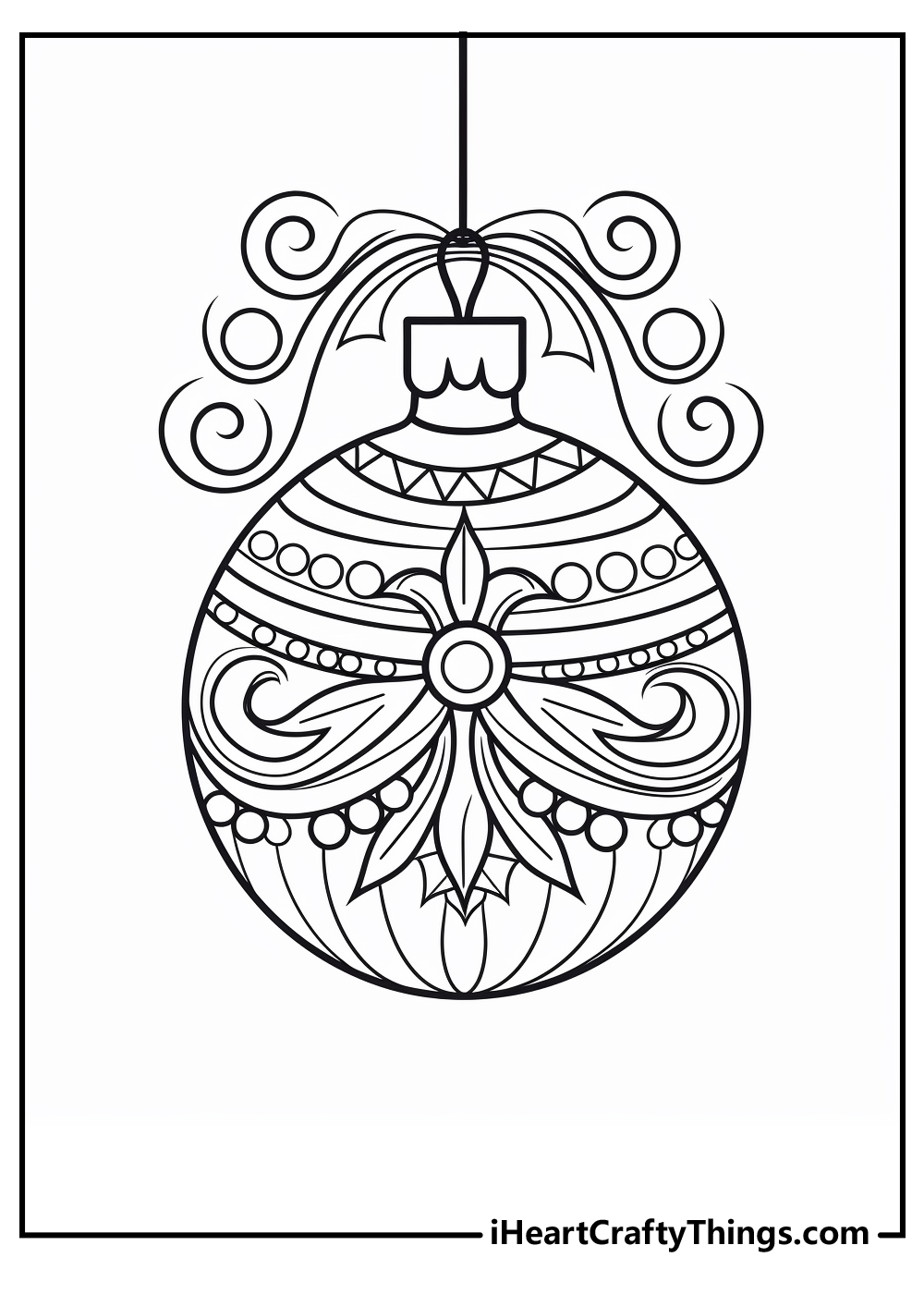 christmas ornaments coloring printable