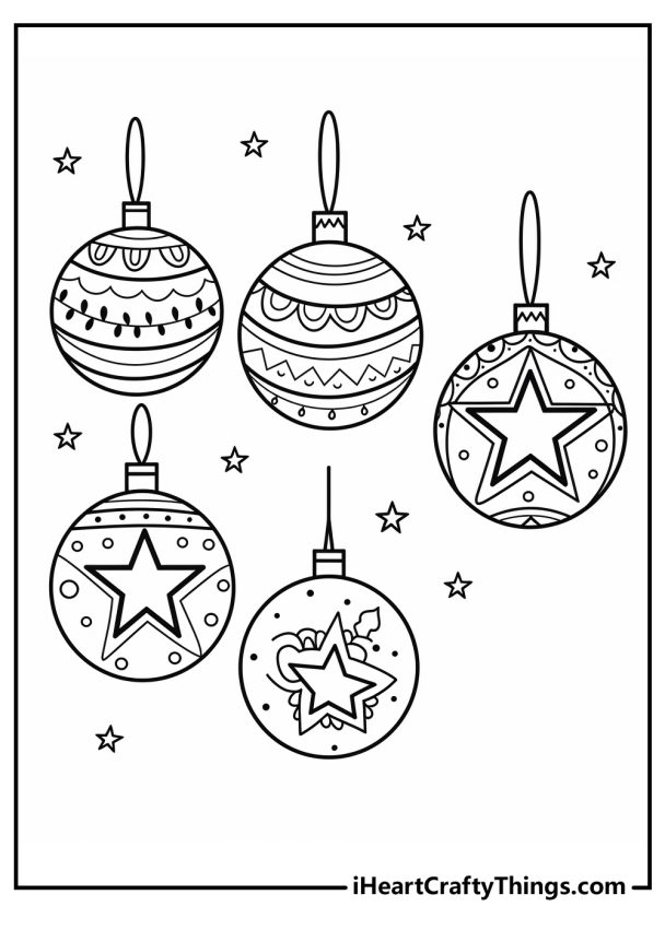 30 Christmas Ornament Coloring Pages (100% Free Printables)