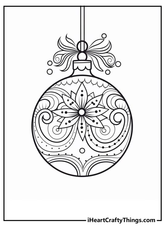 30 Christmas Ornament Coloring Pages (100% Free Printables)