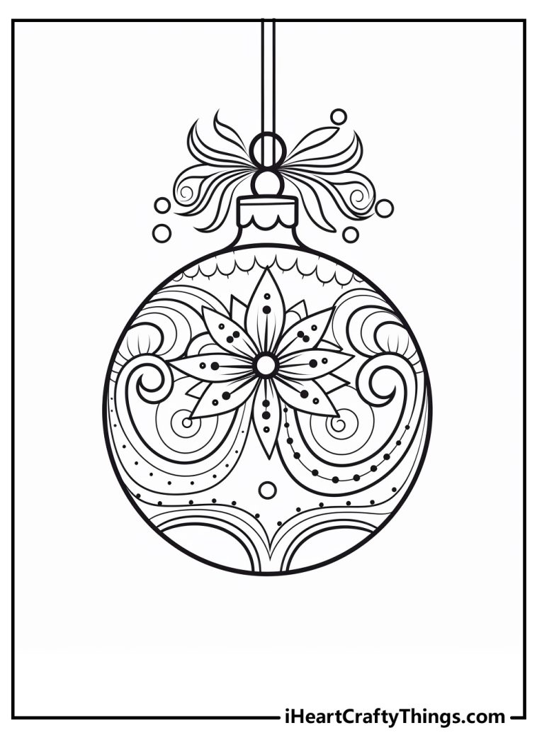 Christmas Ornament Coloring Pages (100% Free Printables)