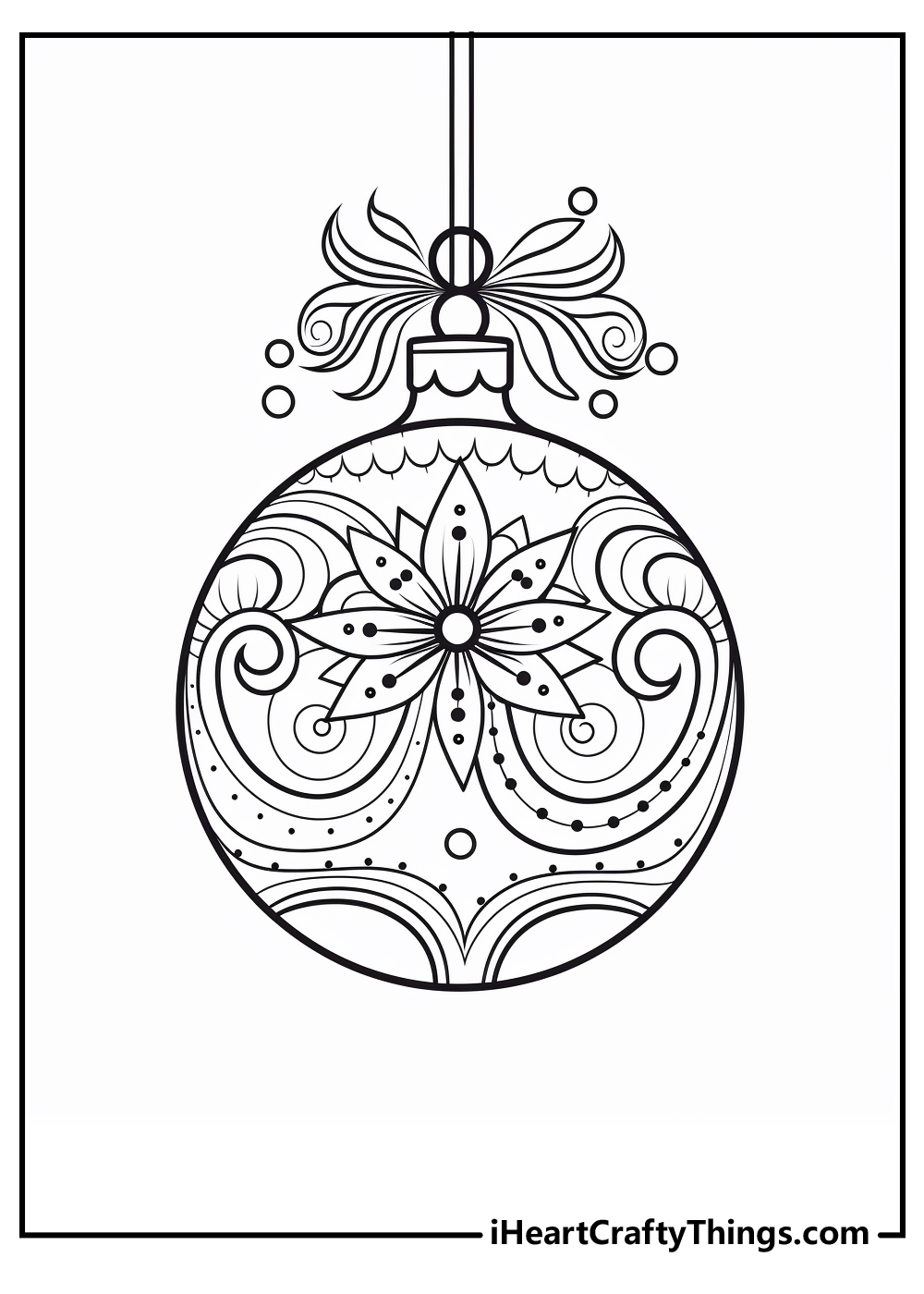 christmas ornaments coloring pages for kids